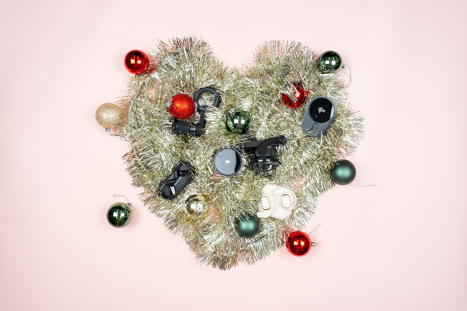 power banks and wireless charger sitting on sale background