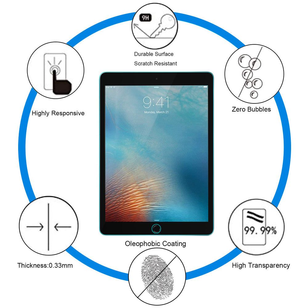 Tough On iPad Air / Air 2 9.7" Tempered Glass Screen Protector