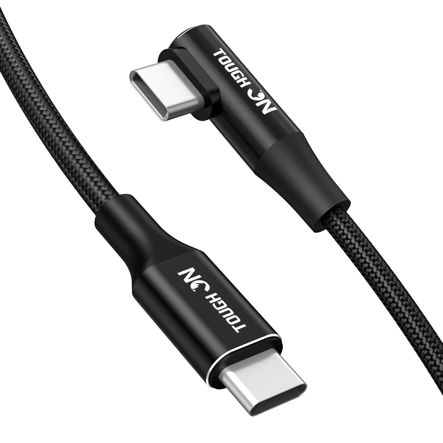 Tough On USB C to USB C Charger Cable 100W Right Angle Type C Fast Charging Cable