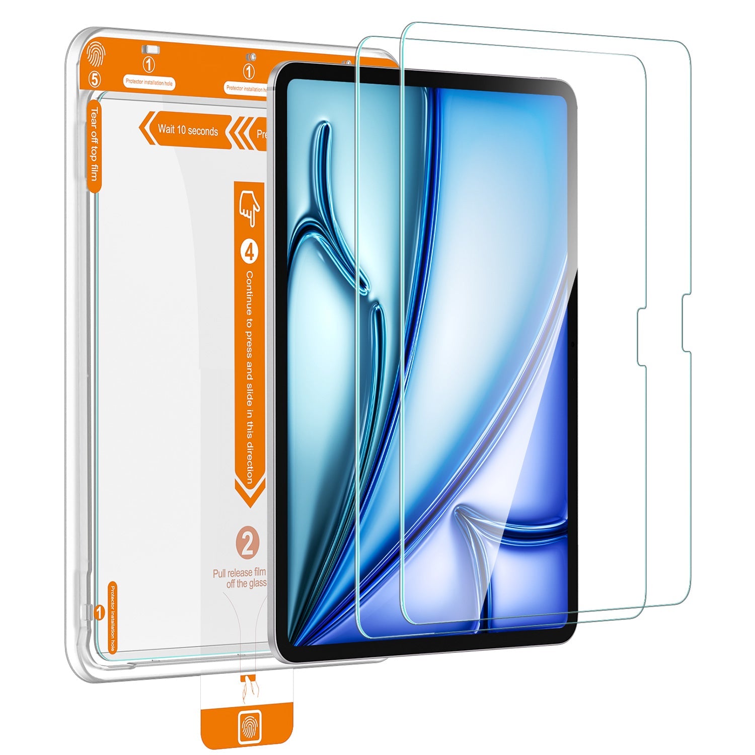Tough On Screen Protector Tempered Glass 2 Pack for iPad