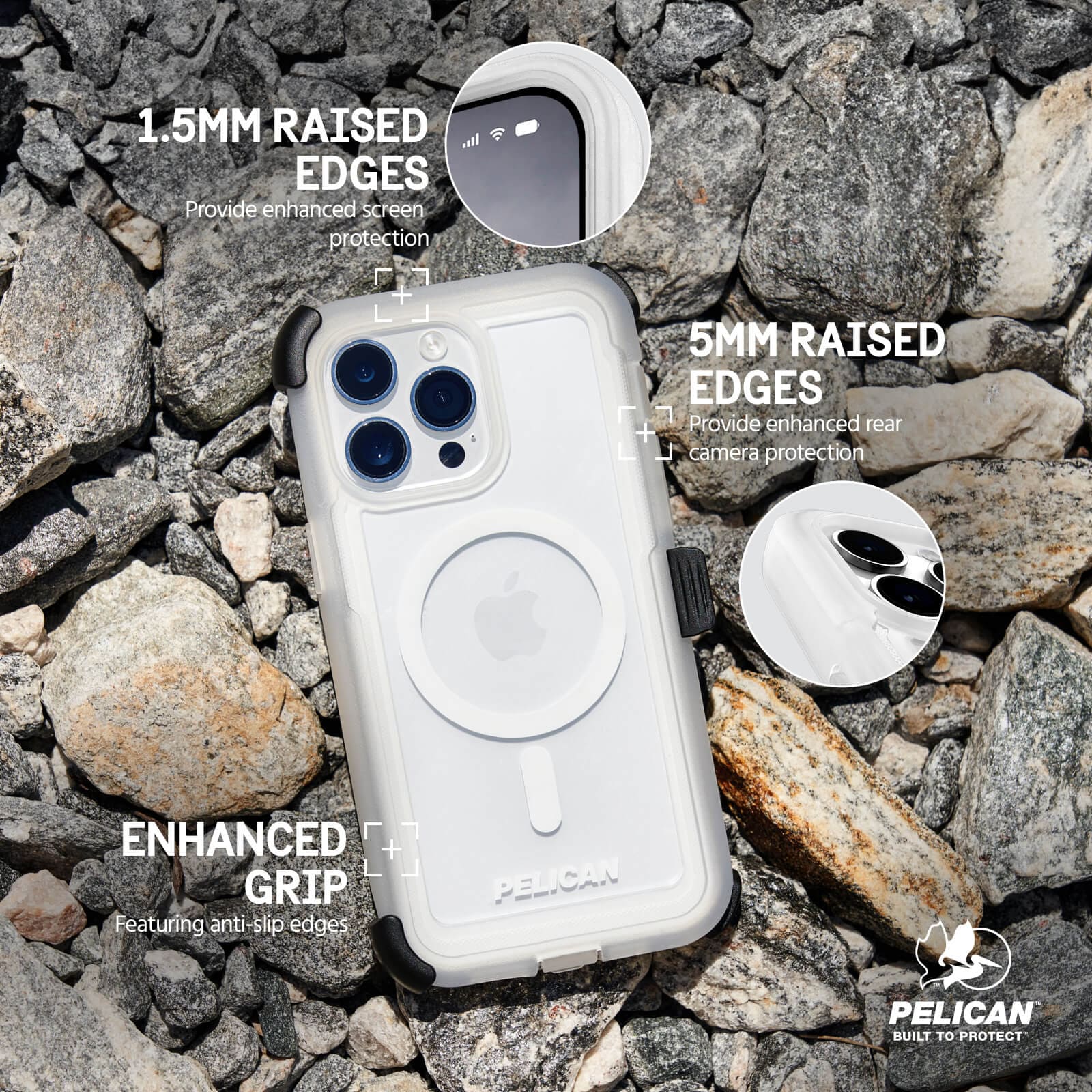 Pelican iPhone 15 Pro Max Case Great Dane Voyager w/ MagSafe Clear