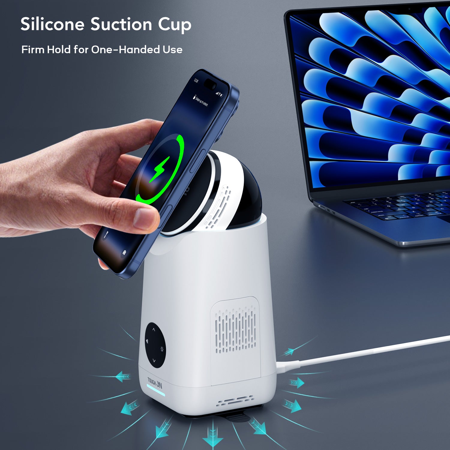 Tough On MagMax QI2 3-in-1 Wireless Charger with Smart Infrared Rotation