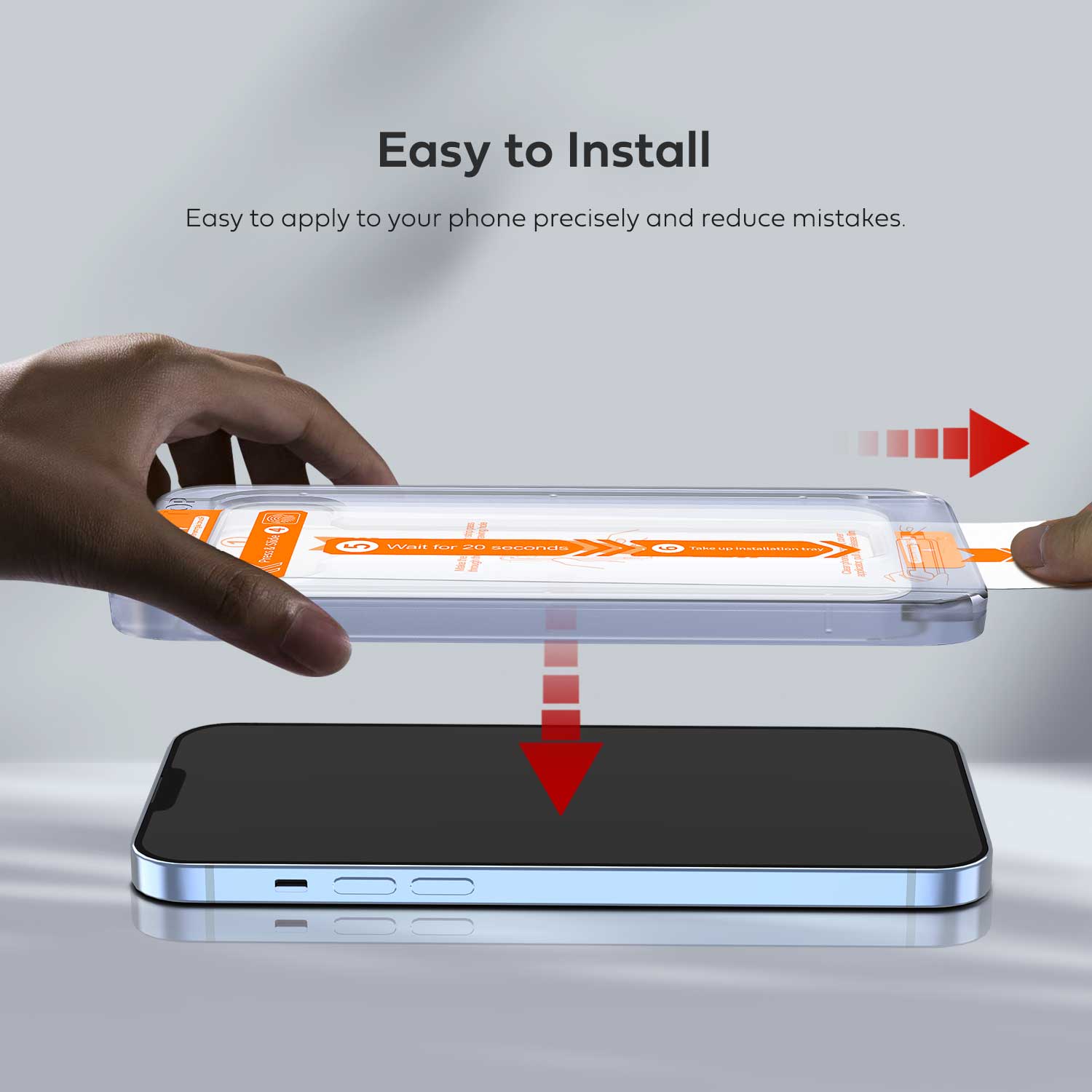 Tough On iPhone 13 Tempered Glass Screen Protector 2 Pack w/ Installation Kit