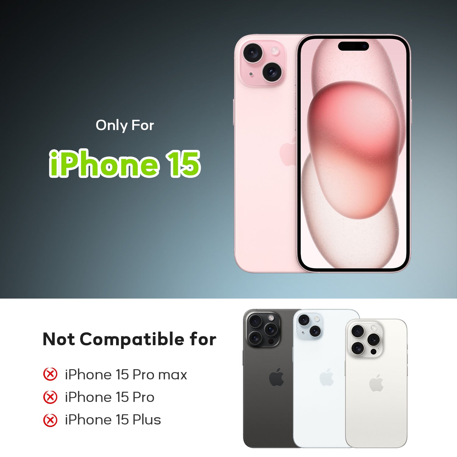 Tough On iPhone 15 Privacy Screen Protector Tough Nano with Installation Kit