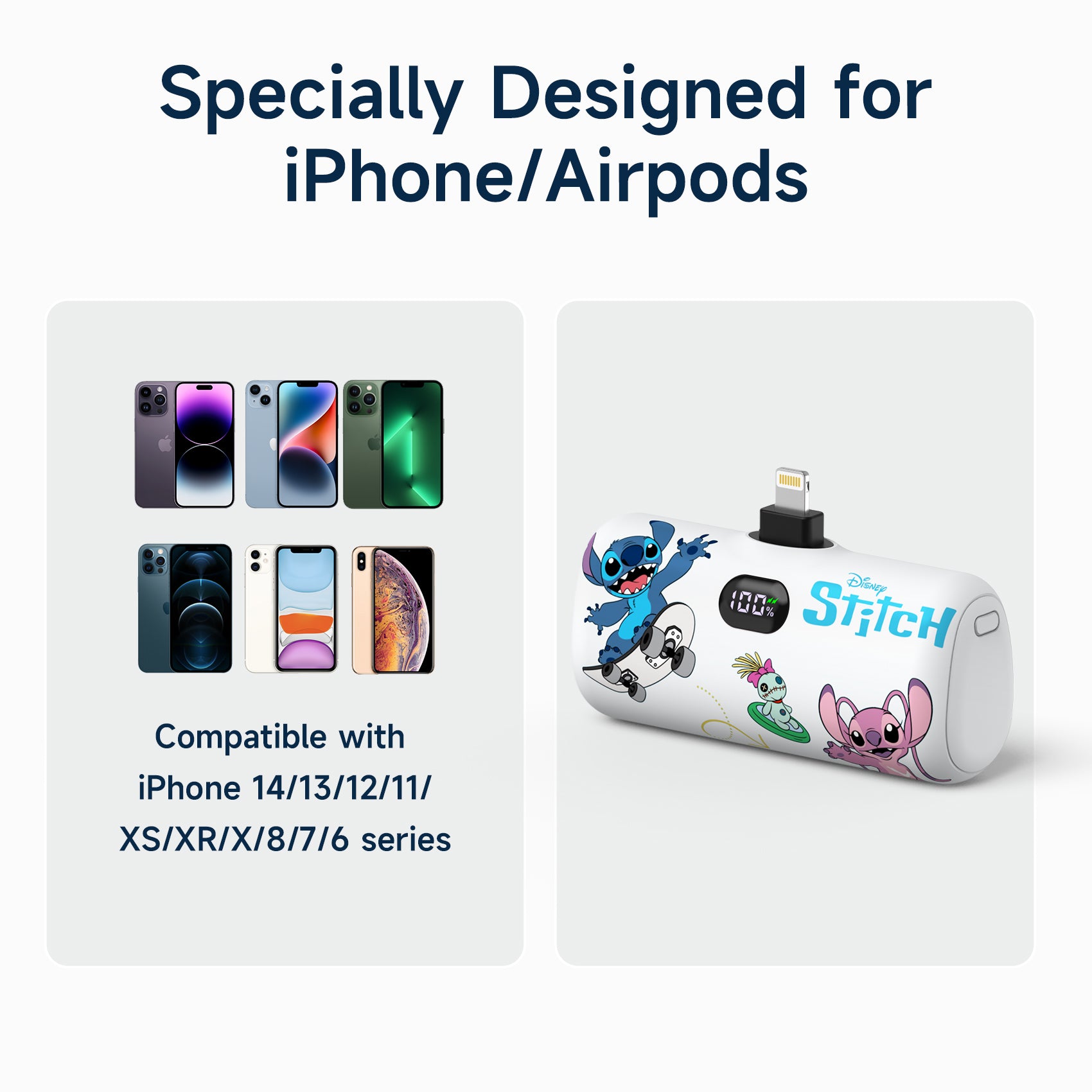 Disney Compact Power Bank 5000mAh with Lightning Connector