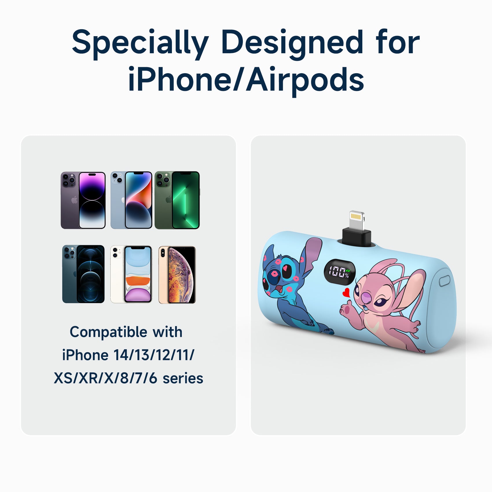 Disney Compact Power Bank 5000mAh with Lightning Connector
