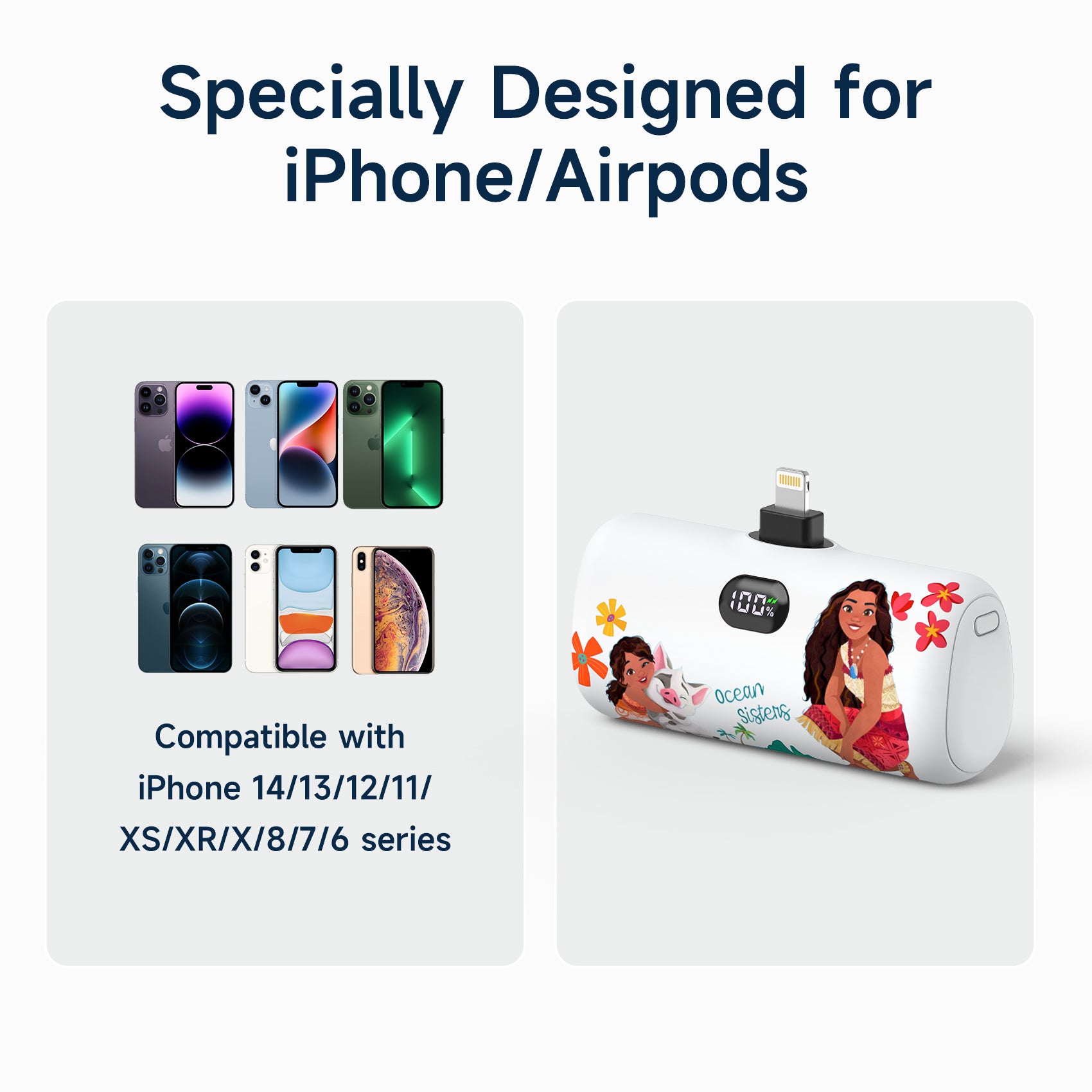 Disney Compact Power Bank 5000mAh with Lightning Connector