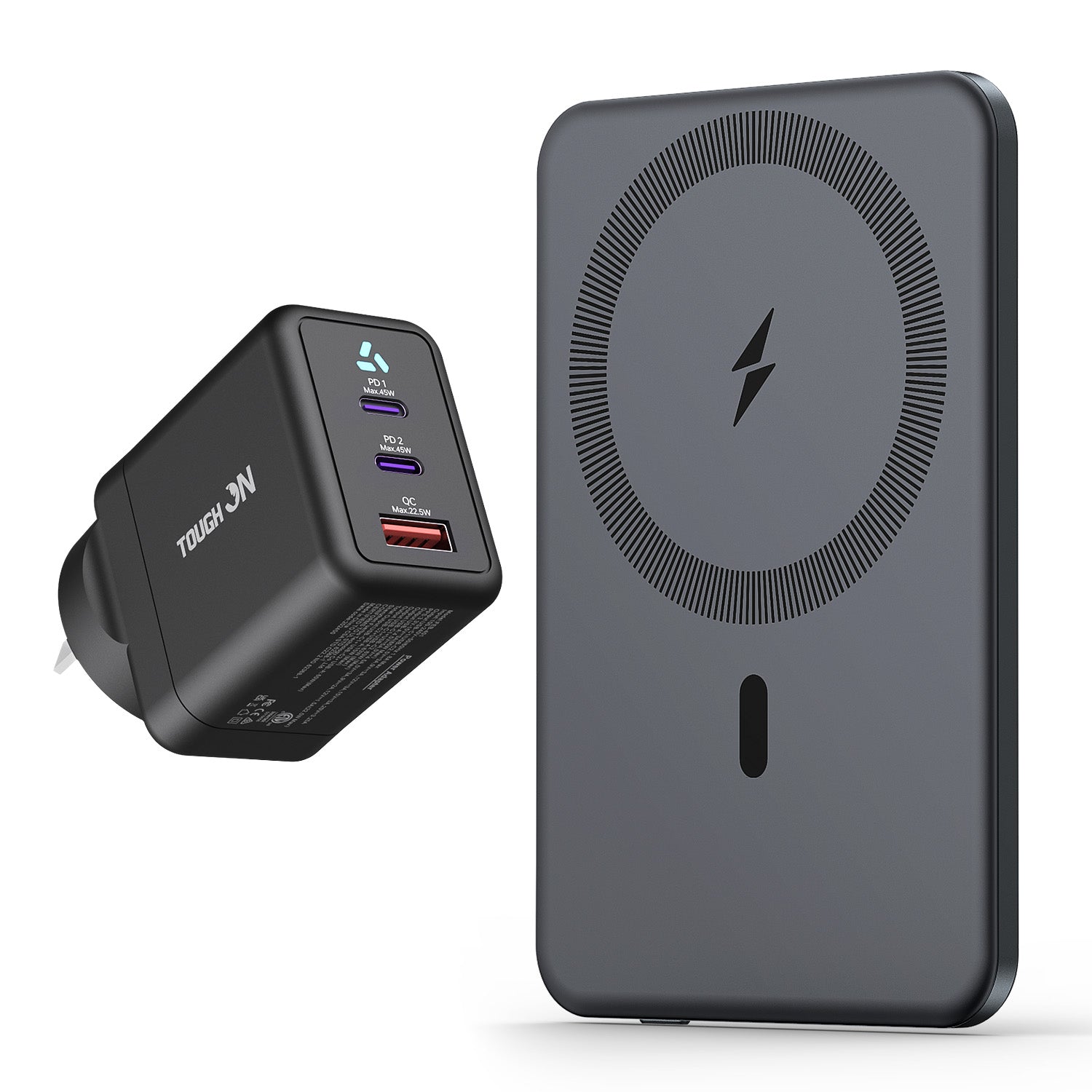 Tough On Ultra Slim Magnetic Power Bank with 45W Charger Bundle