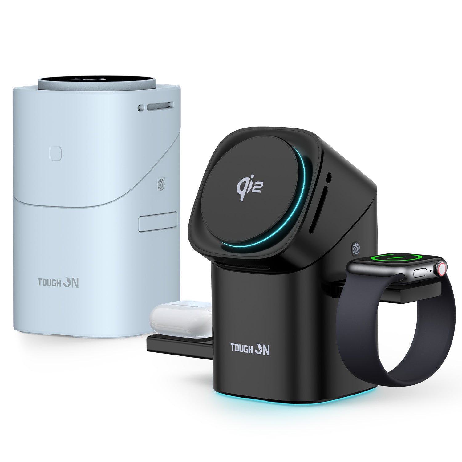 2 Pack Tough On MagPro Qi2 3-in-1 Wireless Charger for Apple