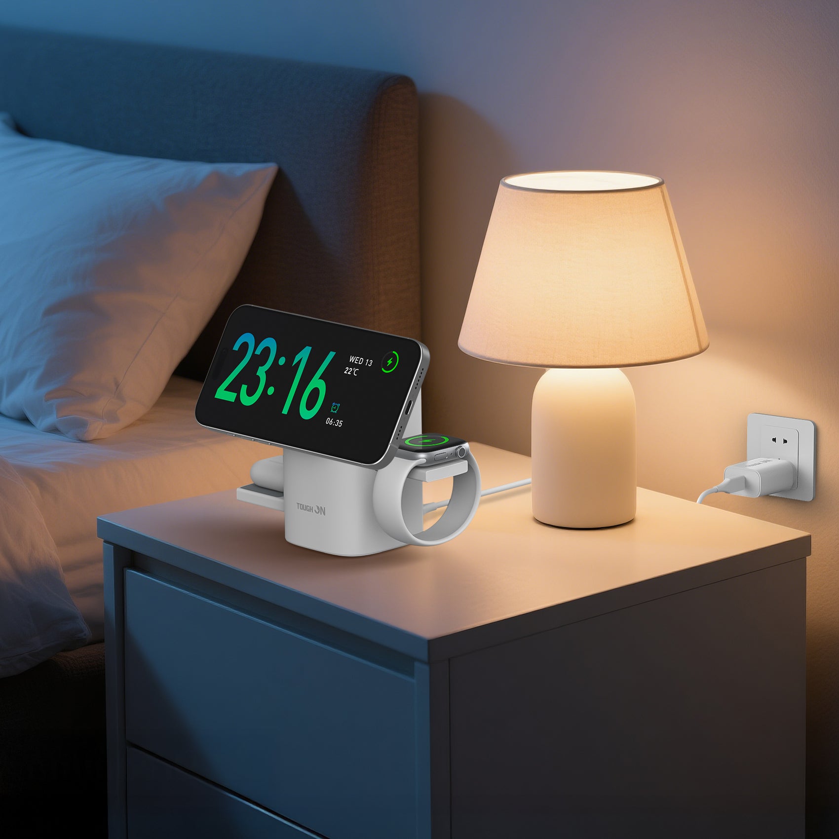Tough On MagPro Qi2 3-in-1 Wireless Charger for Apple iPhone Watch AirPods