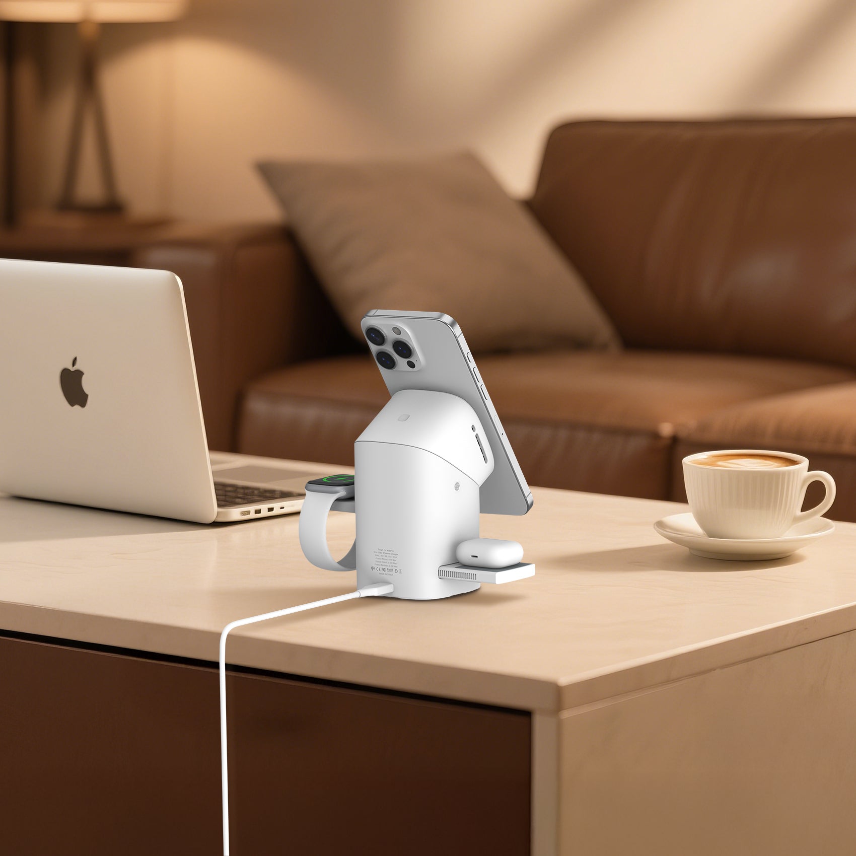 Tough On MagPro Qi2 3-in-1 Wireless Charger for Apple iPhone Watch AirPods