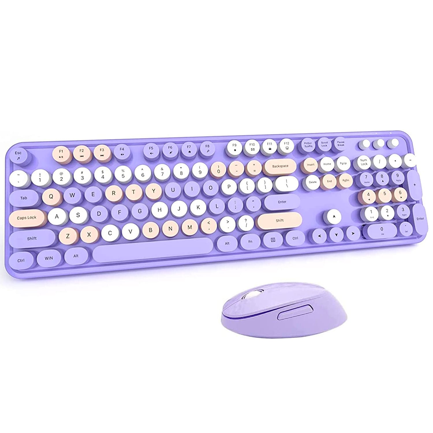 Mofii Wireless Keyboard and Mouse Combo Purple