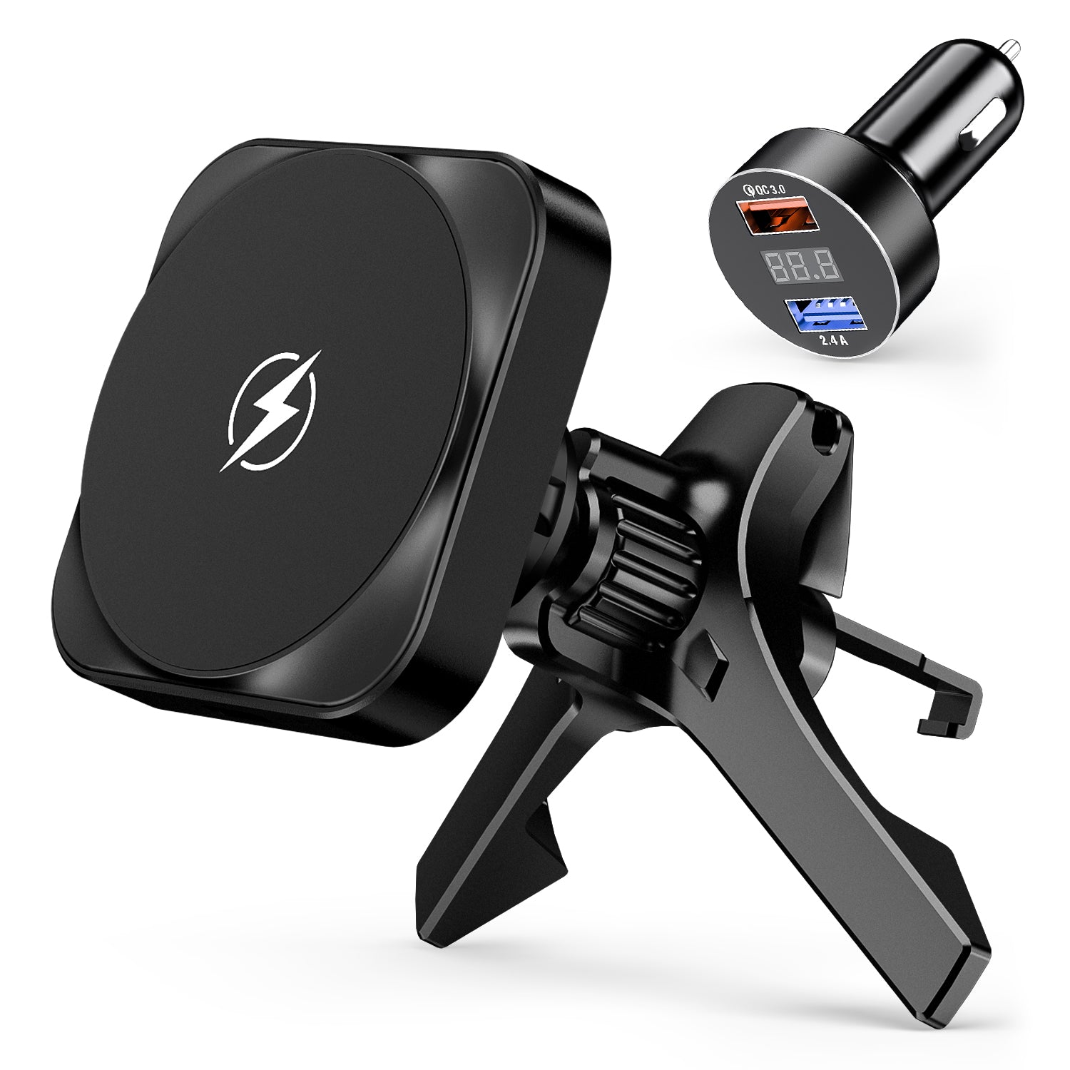 Tough On MagSafe Car Mount Charger 15W Magnetic Wireless Car Charger