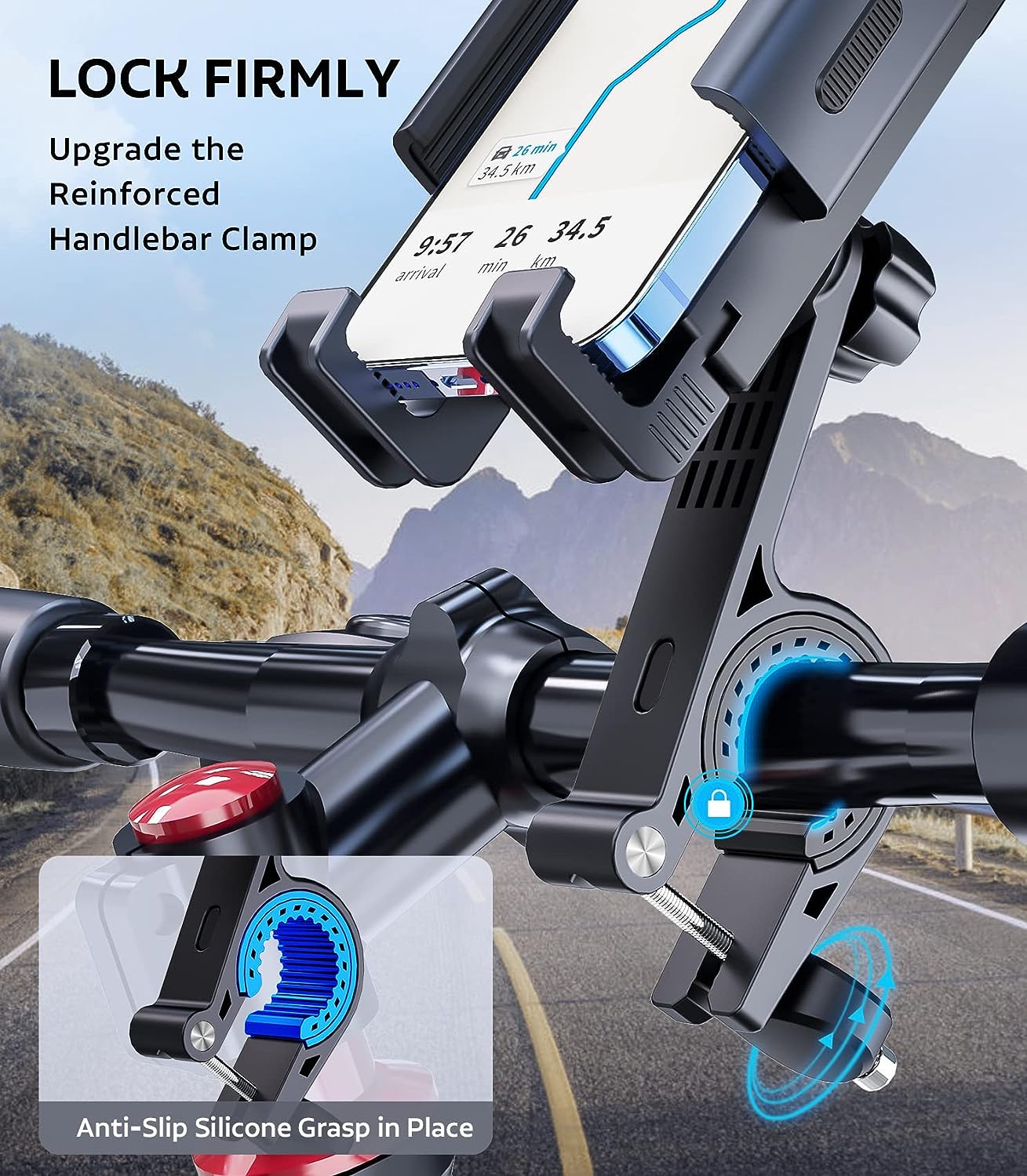 Zuslab Motorcycle Bike Phone Mount for Smartphones