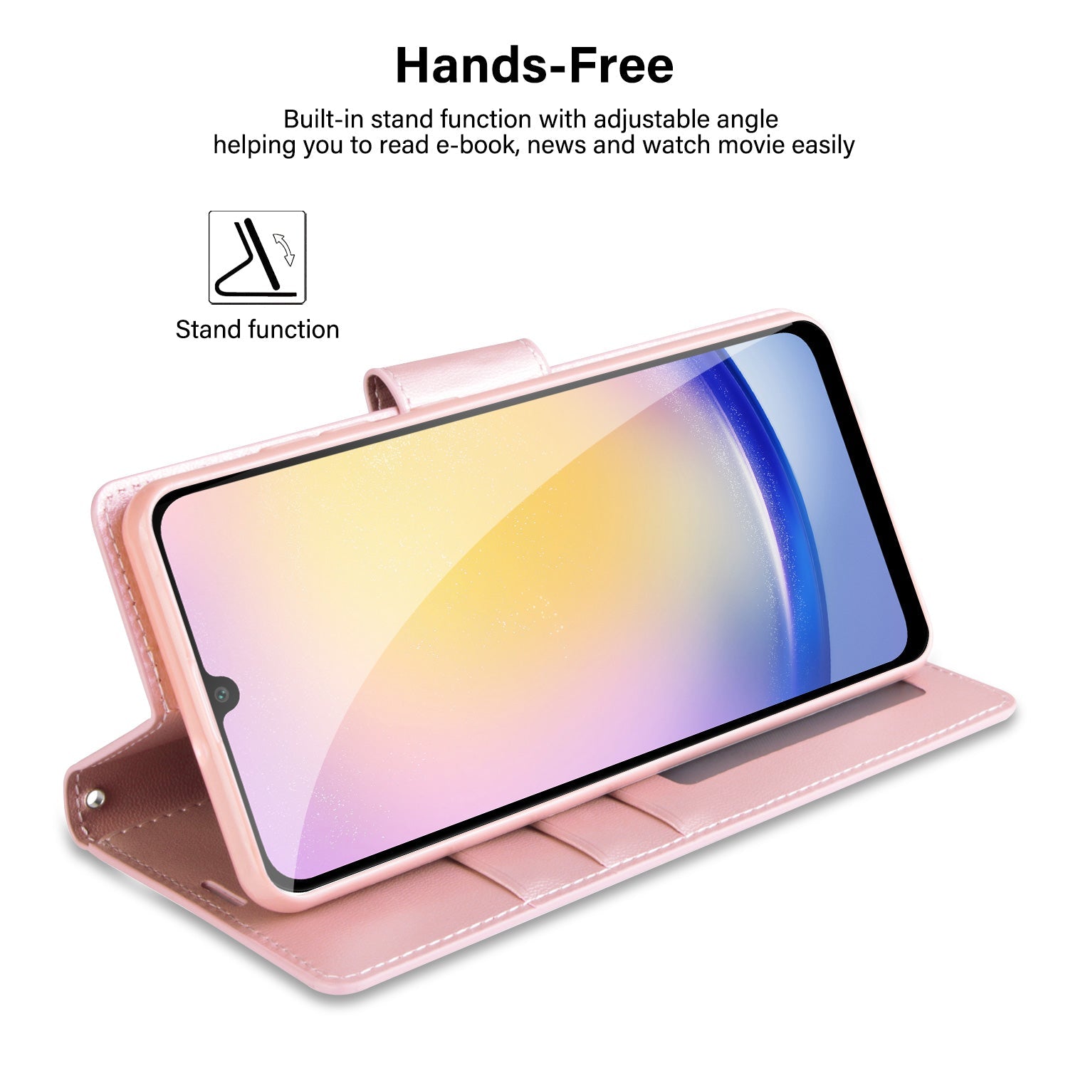 Tough On Samsung Galaxy A15 5G Case Wallet Leather Cover