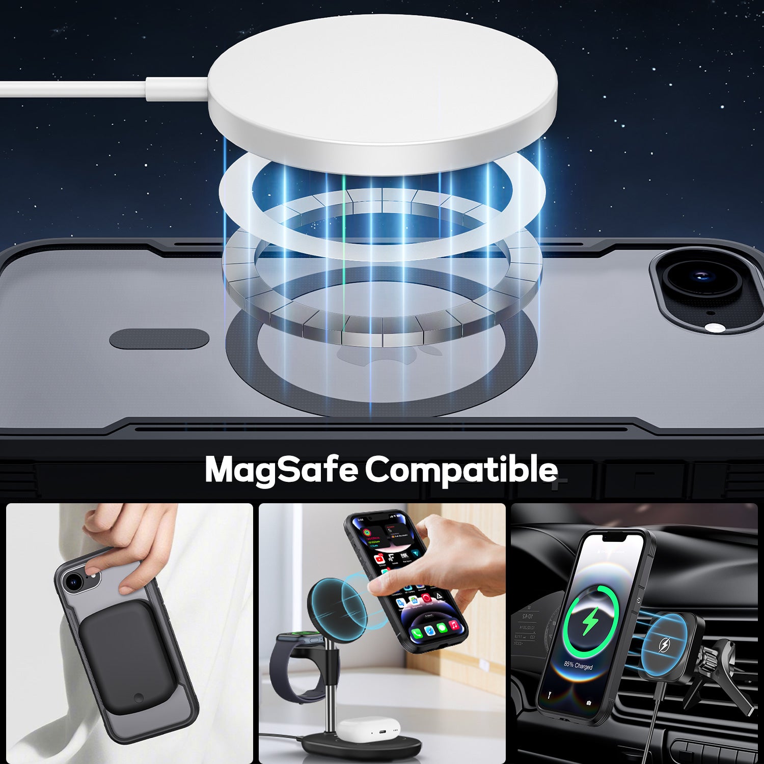 Tough On iPhone 16e Case Iron Shield with MagSafe
