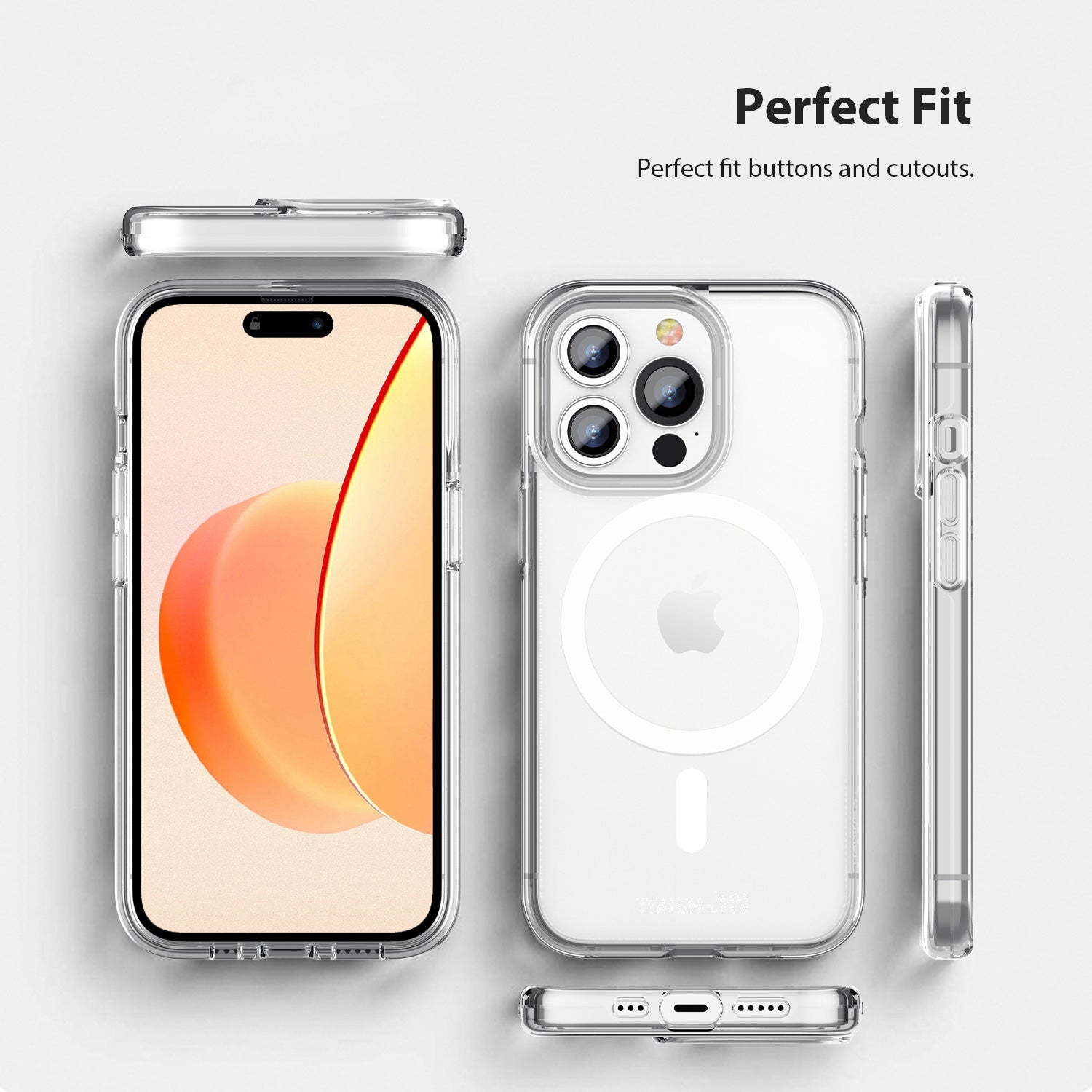Tough On iPhone 15 Pro Clear Case with MagSafe