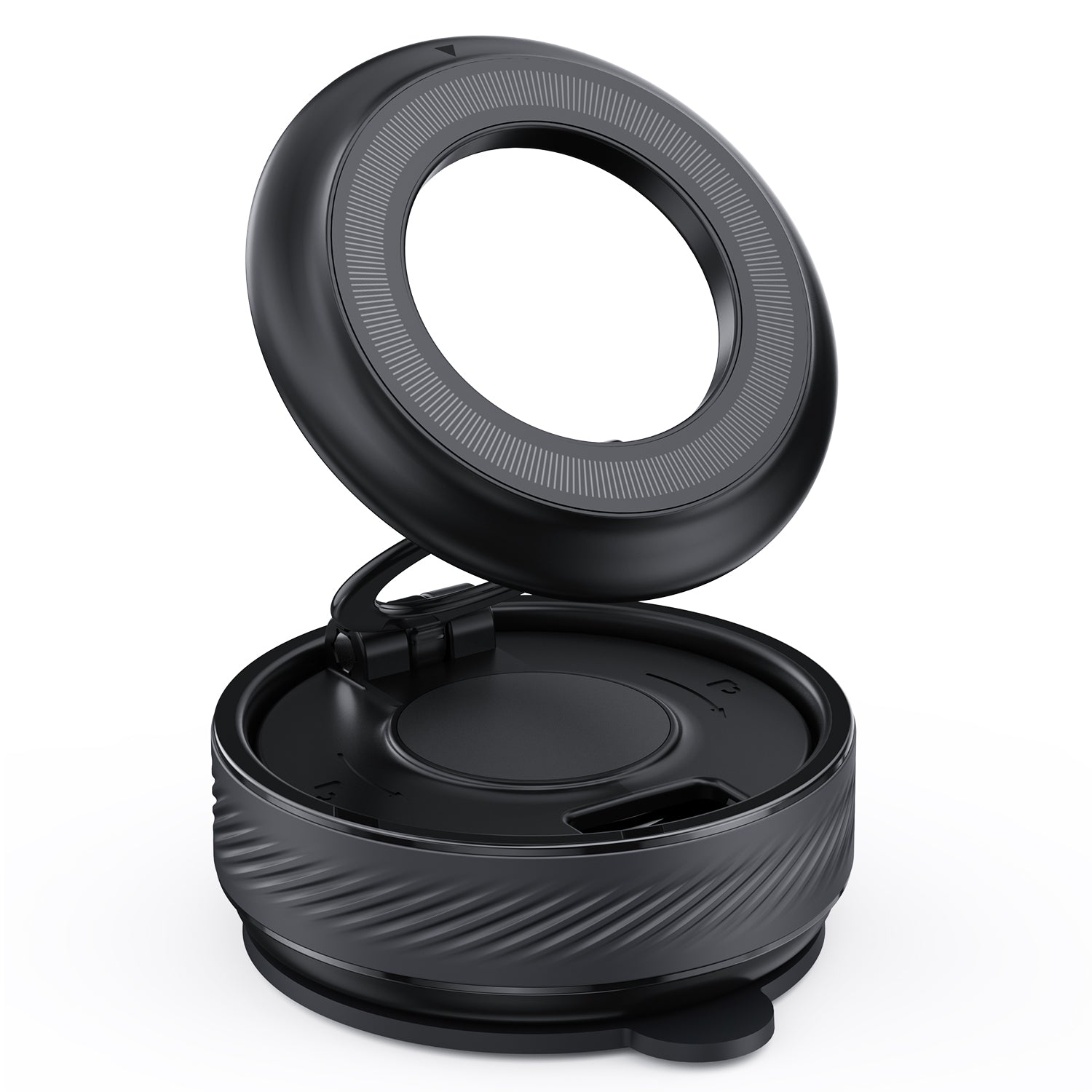 360° Adjustable Car Mount Magnetic Phone Holder with Vacuum Suction Black