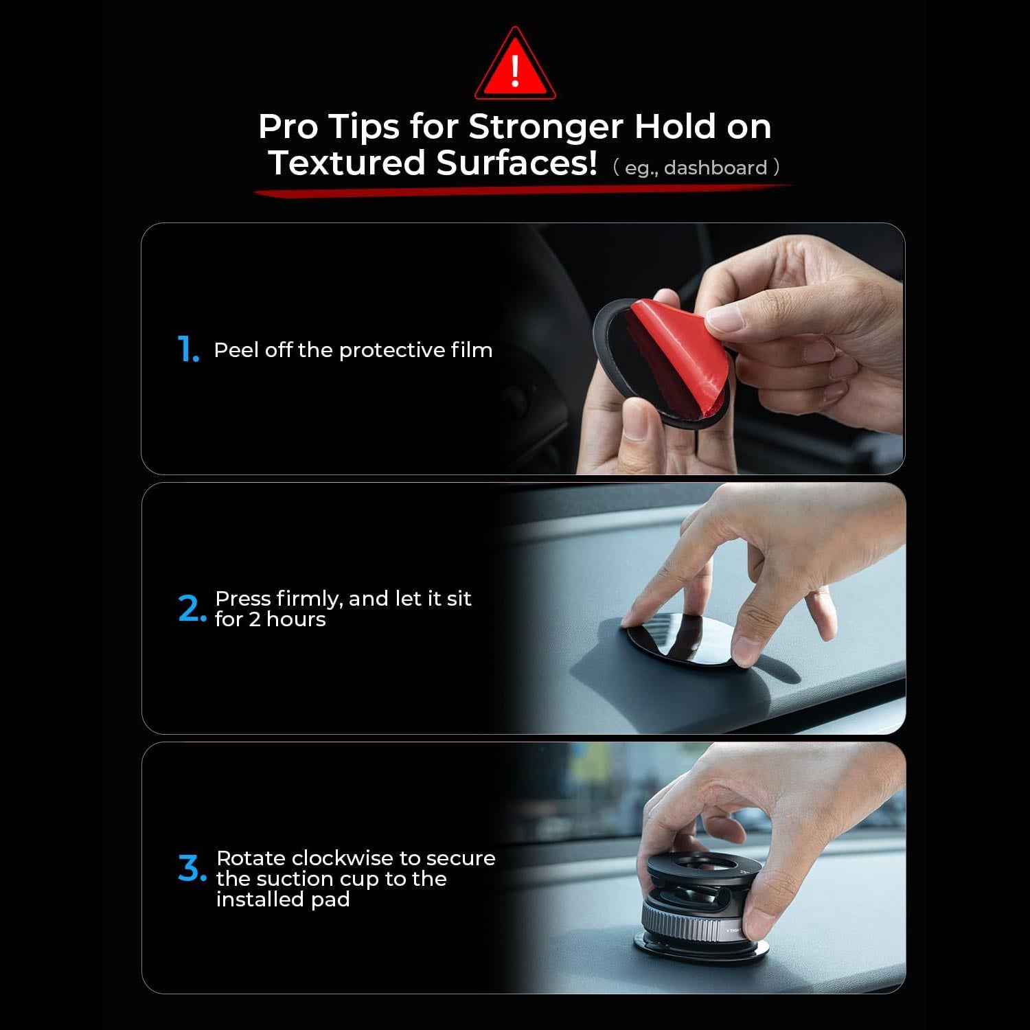 360° Car Mount Magnetic Phone Holder with Vacuum Suction