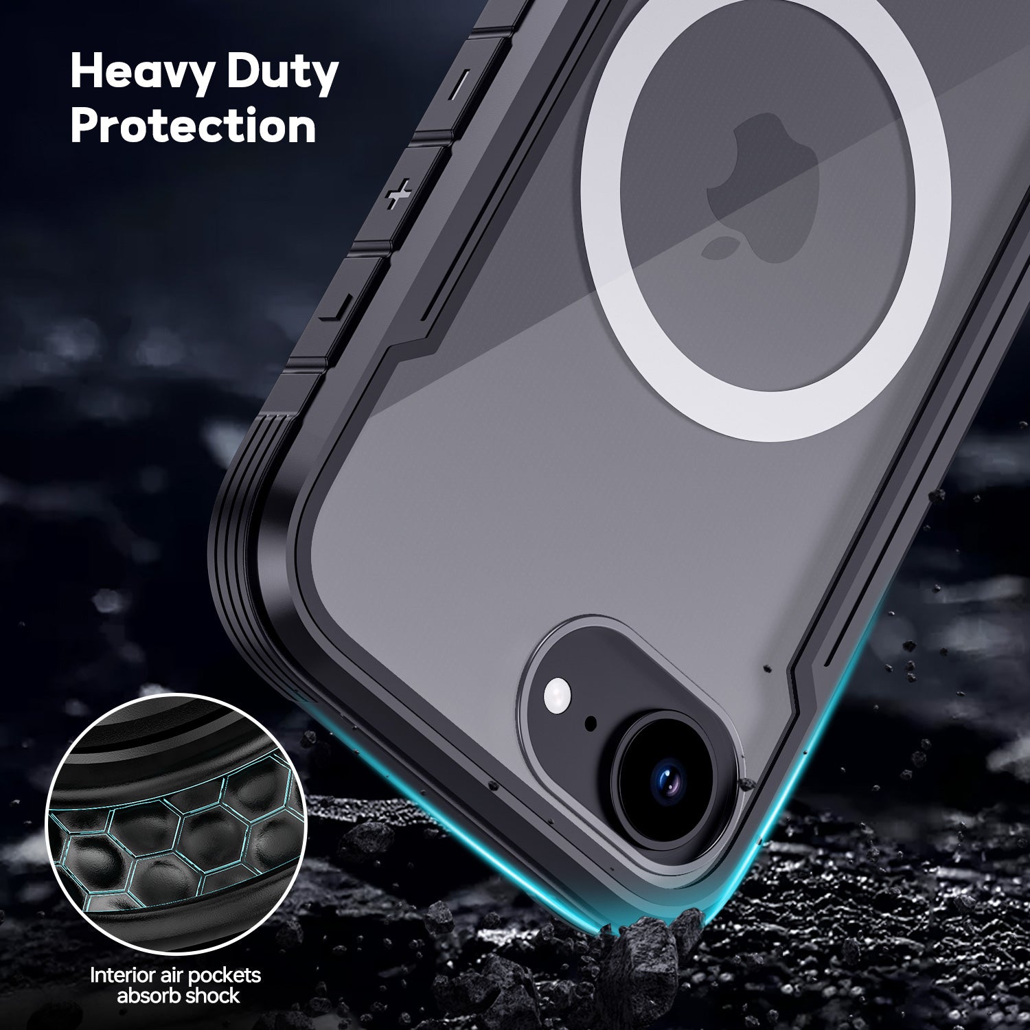 Tough On iPhone 16e Case Iron Shield with MagSafe