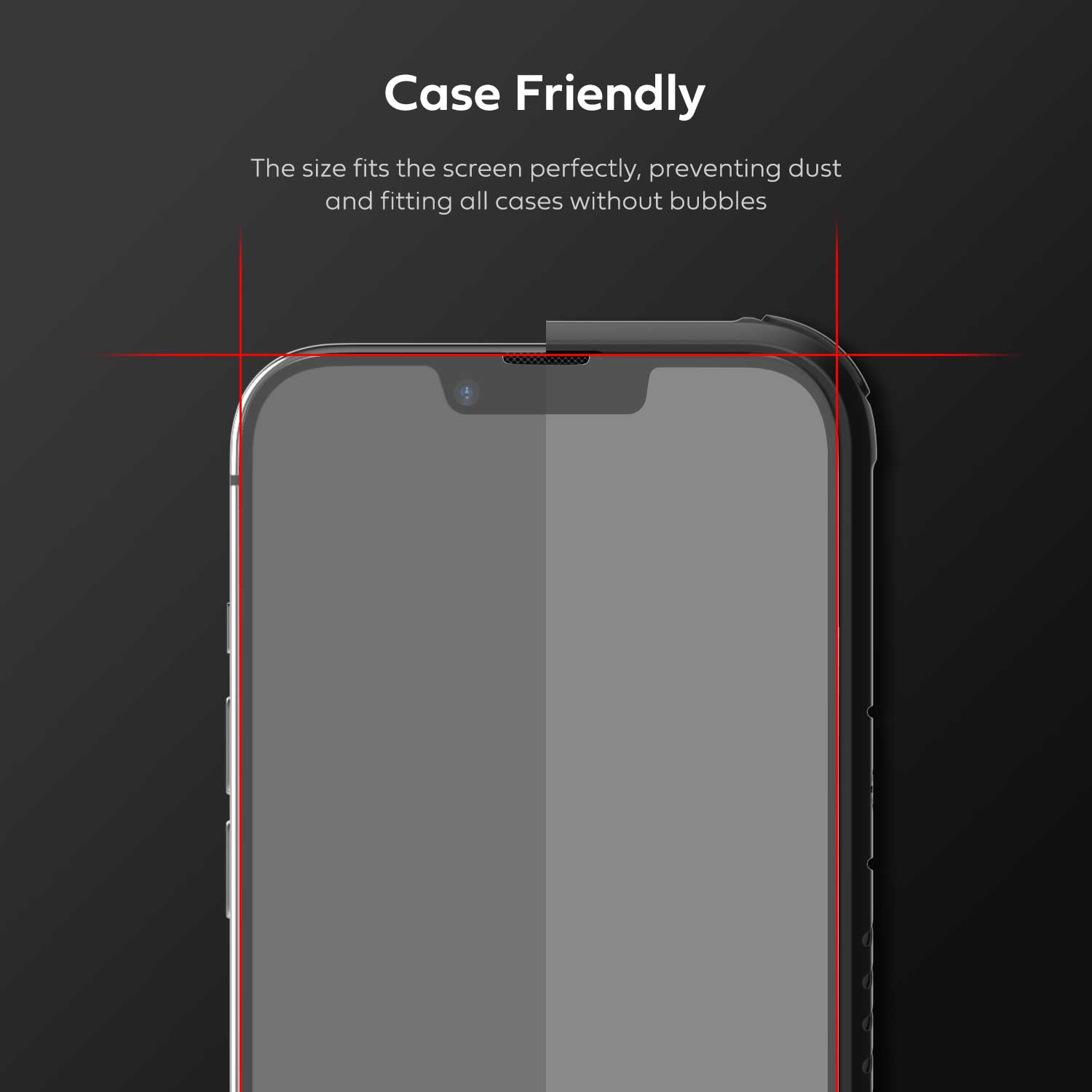 Tough On iPhone 13 Tempered Glass Screen Protector 2 Pack w/ Installation Kit