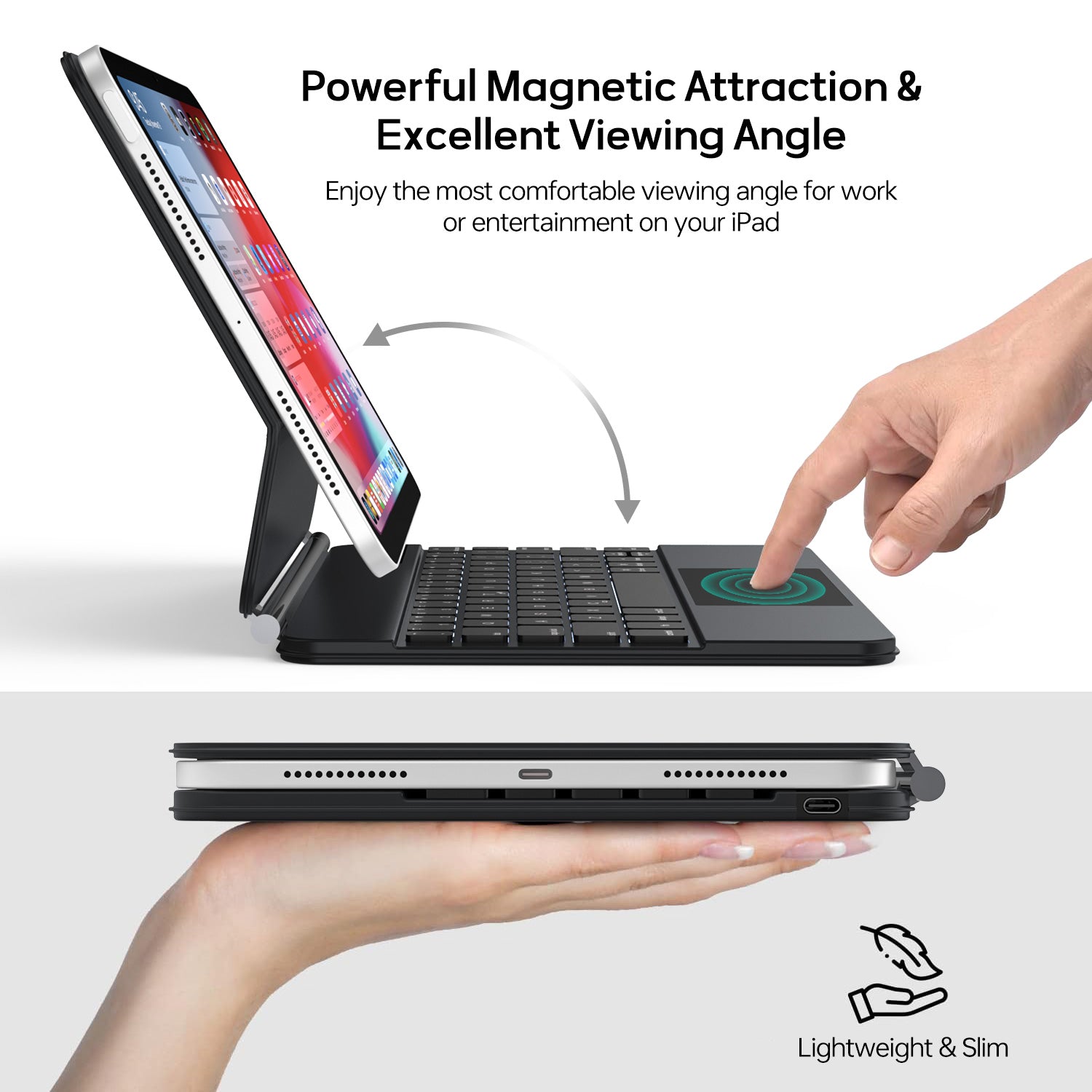 iPad Pro 13" 2024 Magnetic Keyboard Case with Trackpad