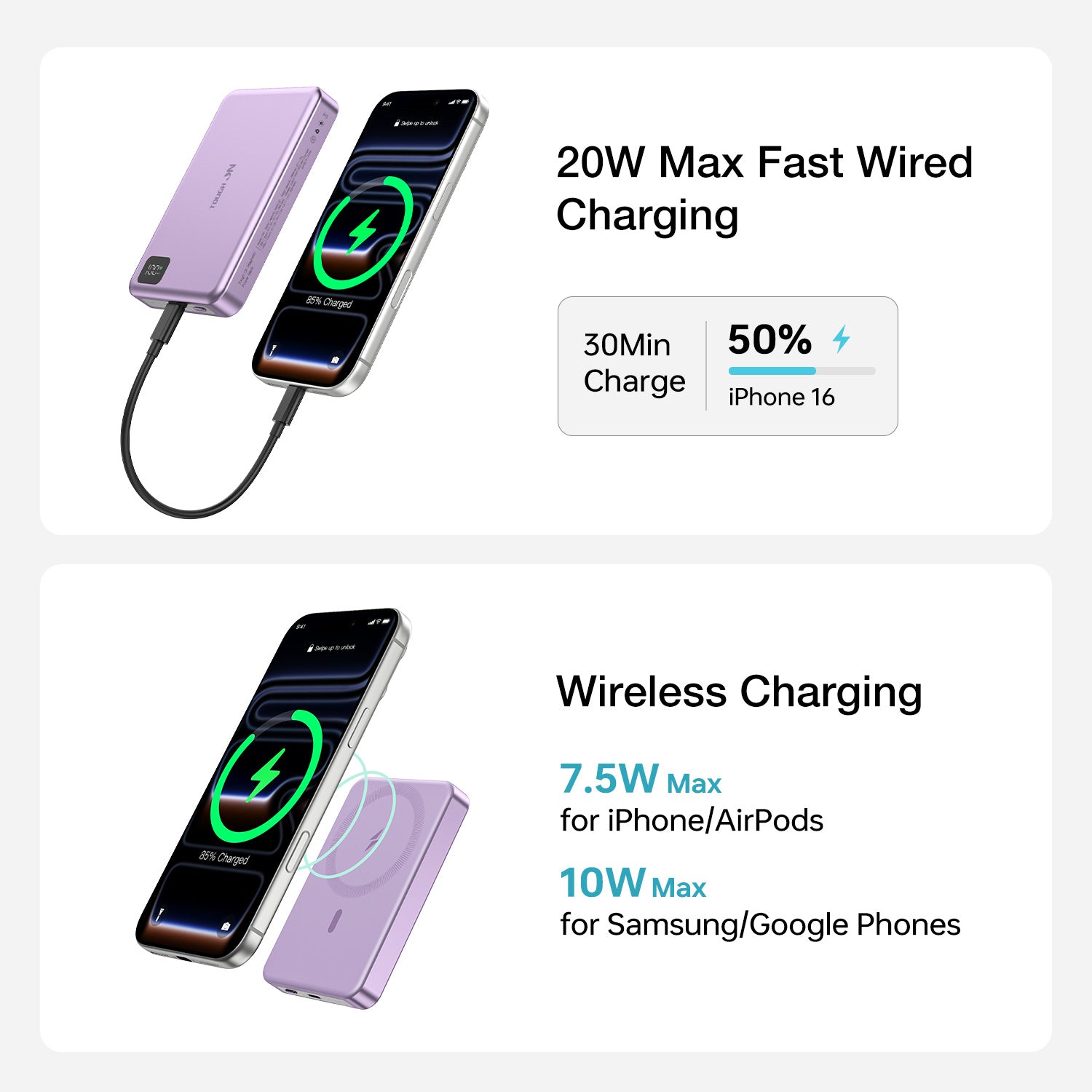 Tough On 10000mAh Magnetic Power Bank