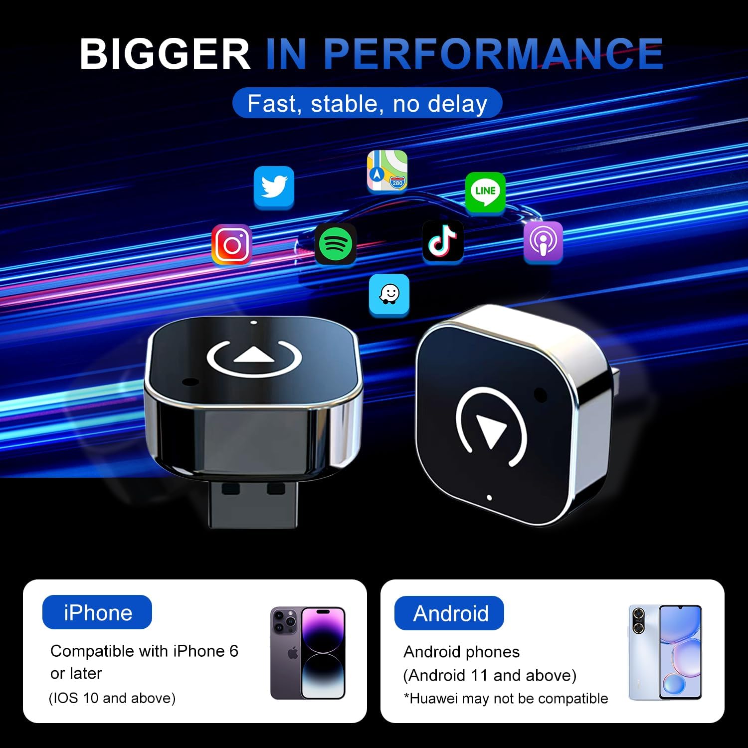 Wireless Carplay and Android Auto Adapter