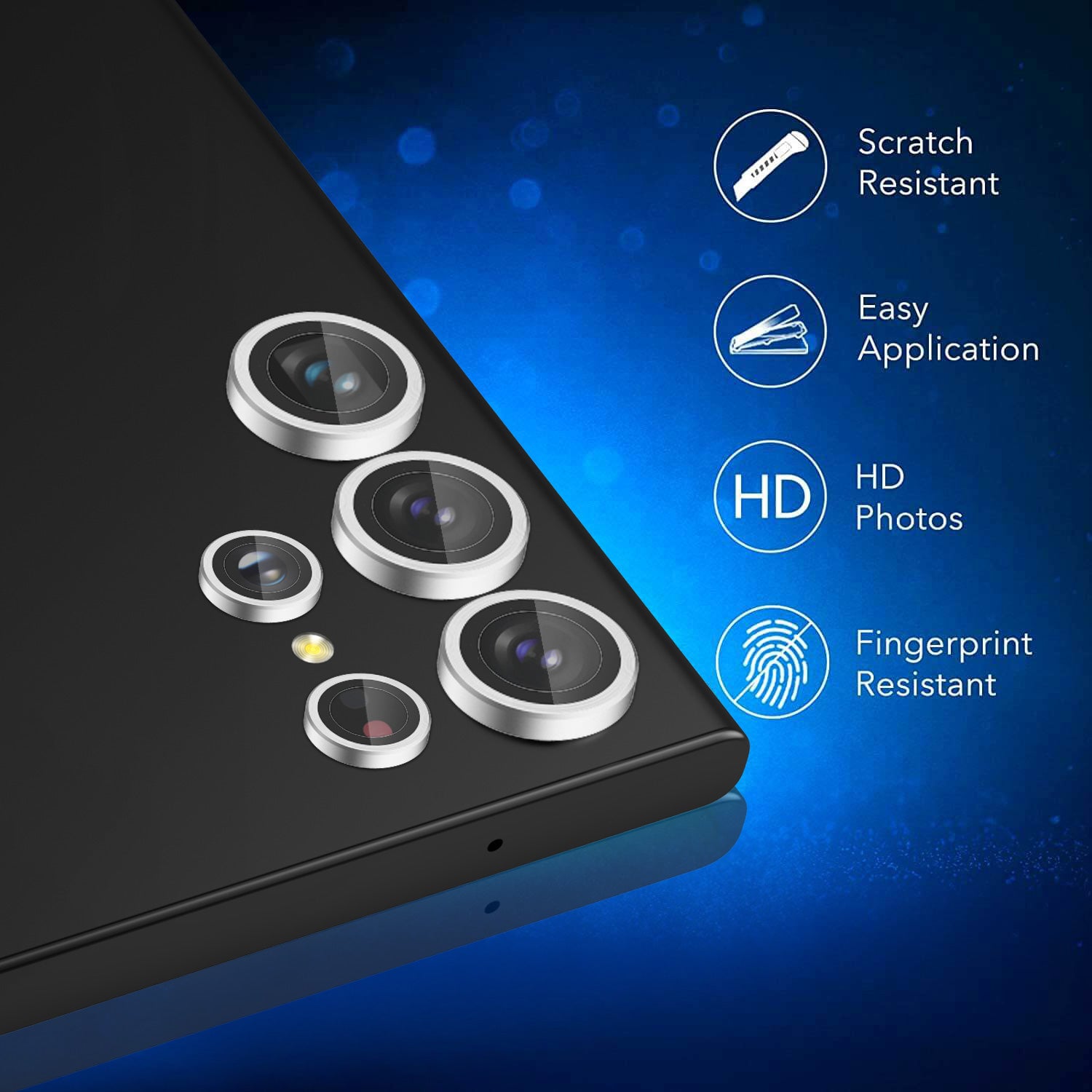 Tough On Samsung Galaxy S23 Ultra Rear Camera Lens Protector