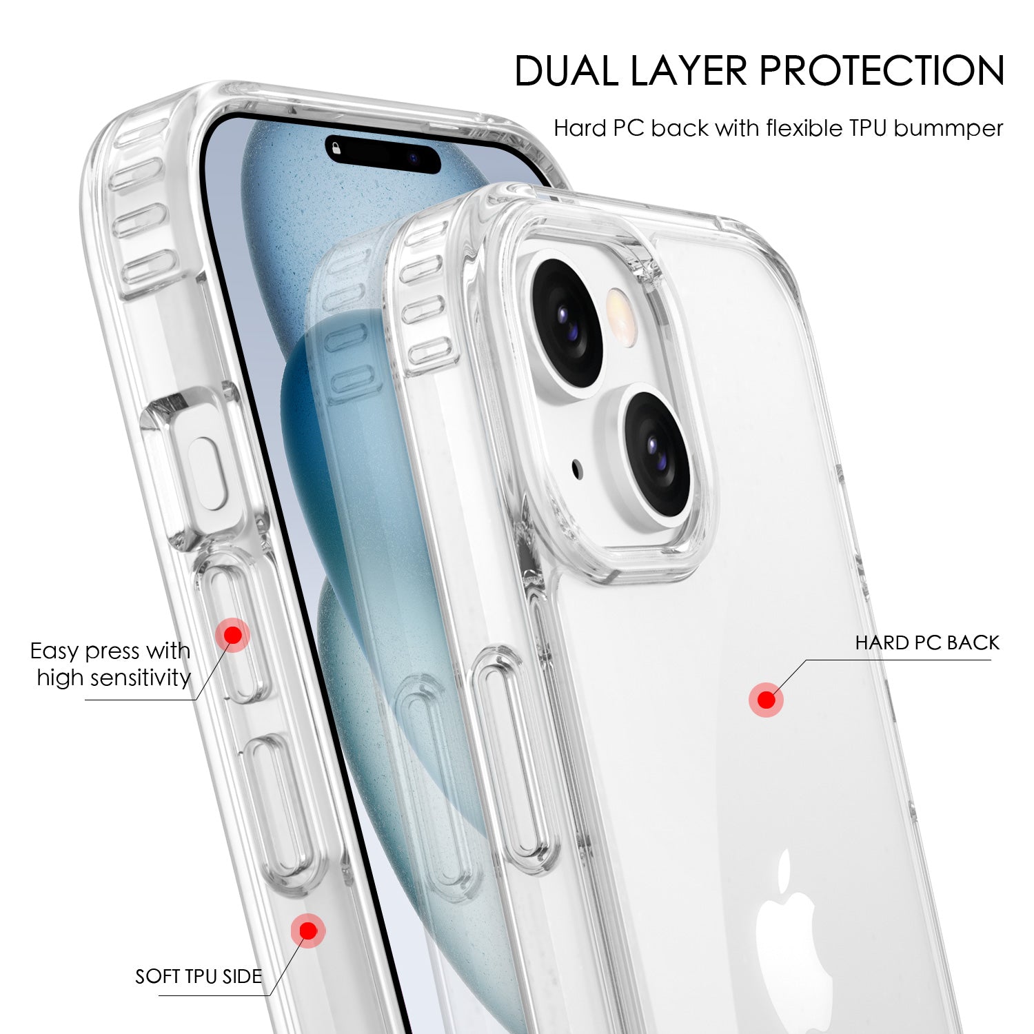 Tough On iPhone 16e / iPhone 15 Case Clear Air