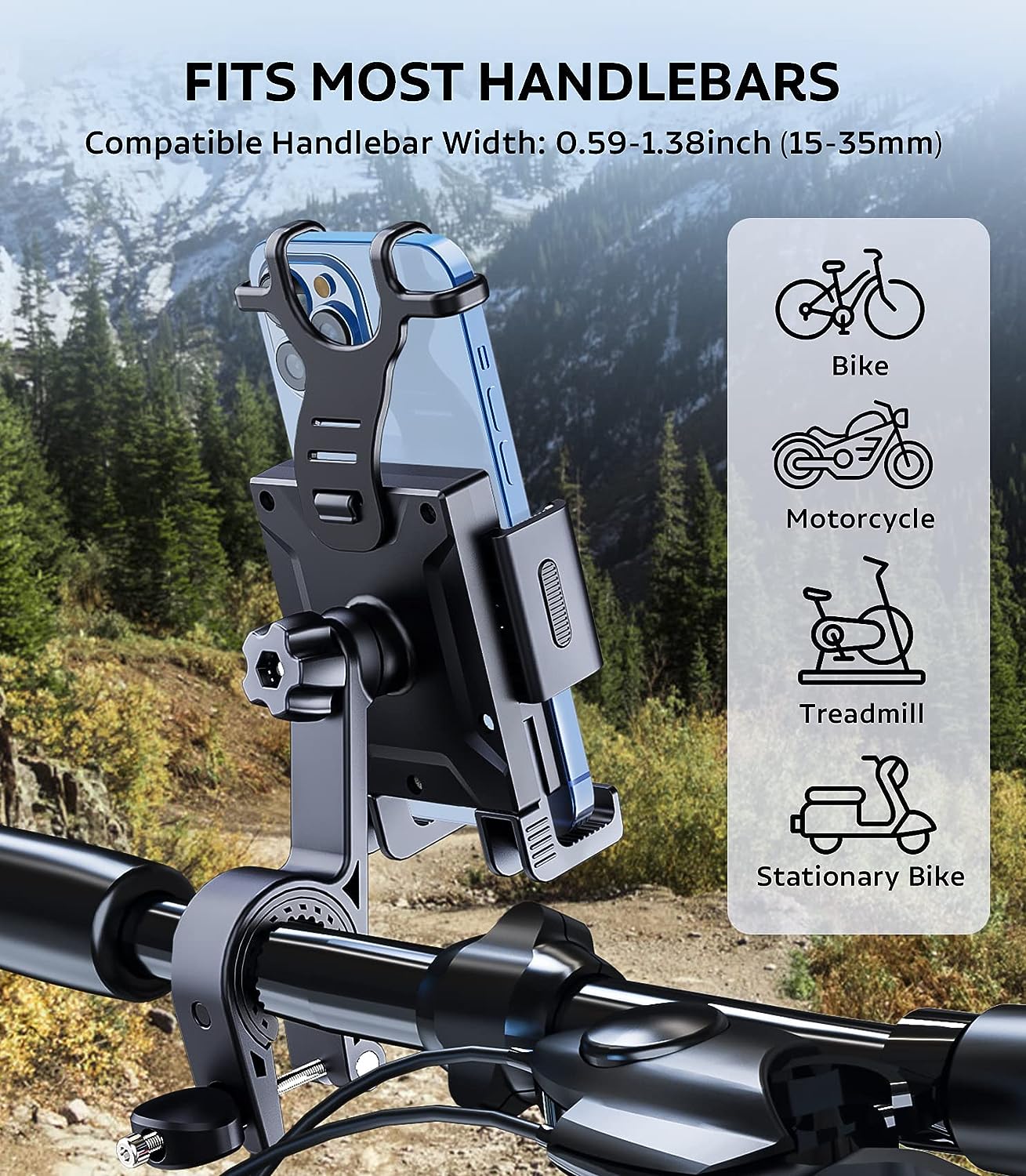 Zuslab Motorcycle Bike Phone Mount for Smartphones