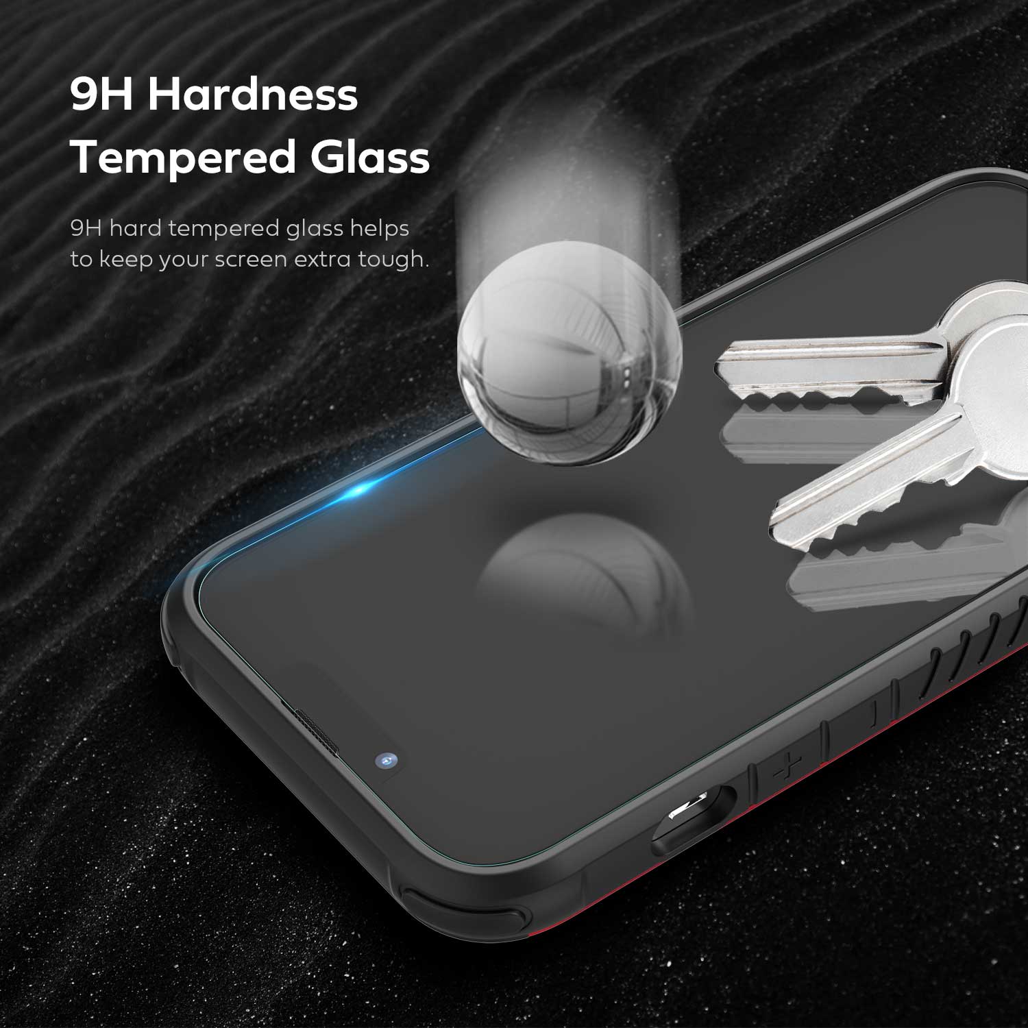 Tough On iPhone 13 Tempered Glass Screen Protector 2 Pack w/ Installation Kit