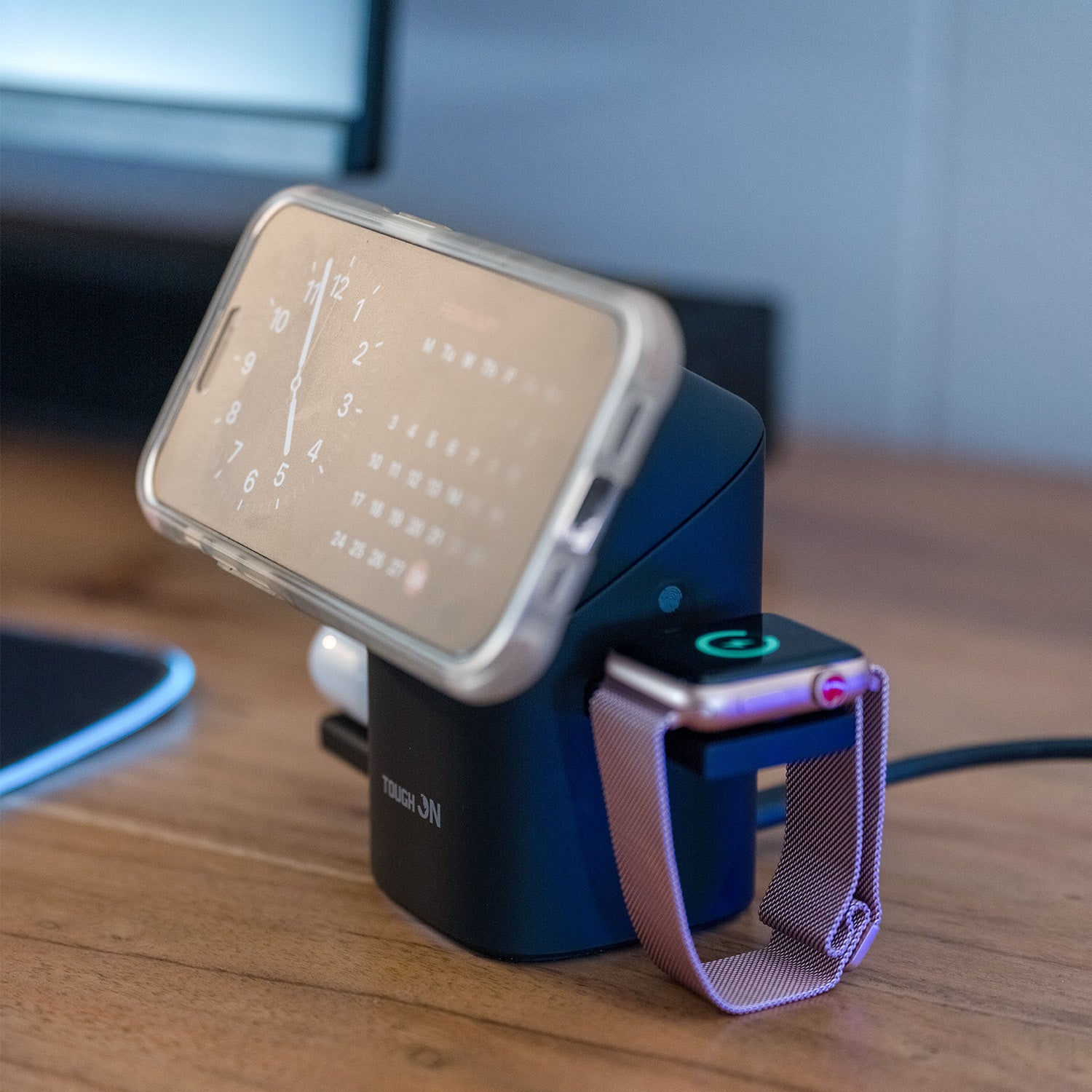 Tough On MagPro Qi2 3-in-1 Wireless Charger for Apple iPhone Watch AirPods