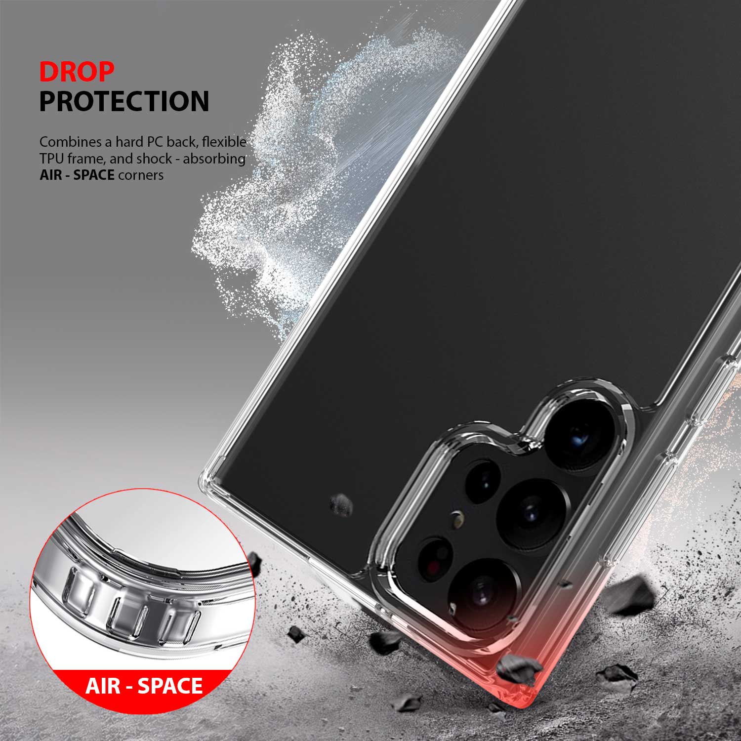 Tough On Samsung Galaxy S23 Ultra Case Clear Air