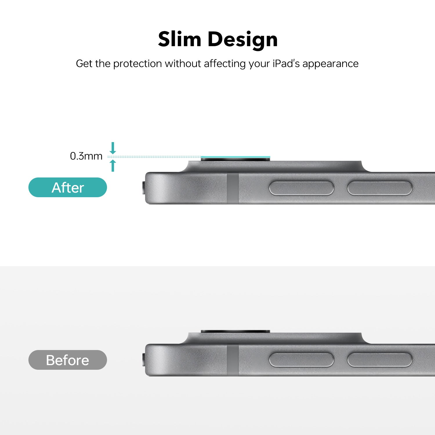 Tough On iPad Pro 11" 2024 Rear Camera Protector Tempered Glass