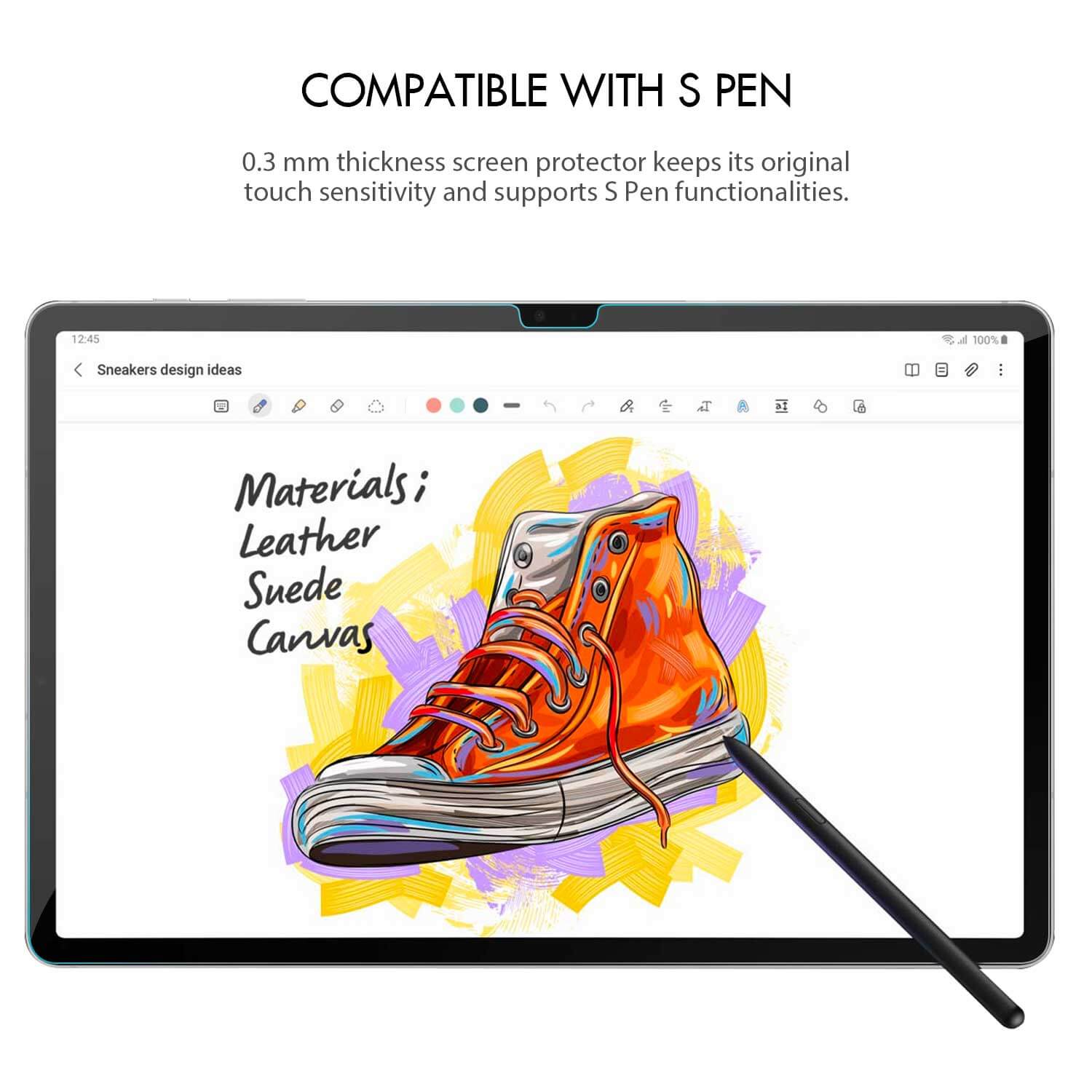 Tough On Samsung Galaxy Tab S10 Ultra / S9 Ultra Premium Tempered Glass Screen Protector