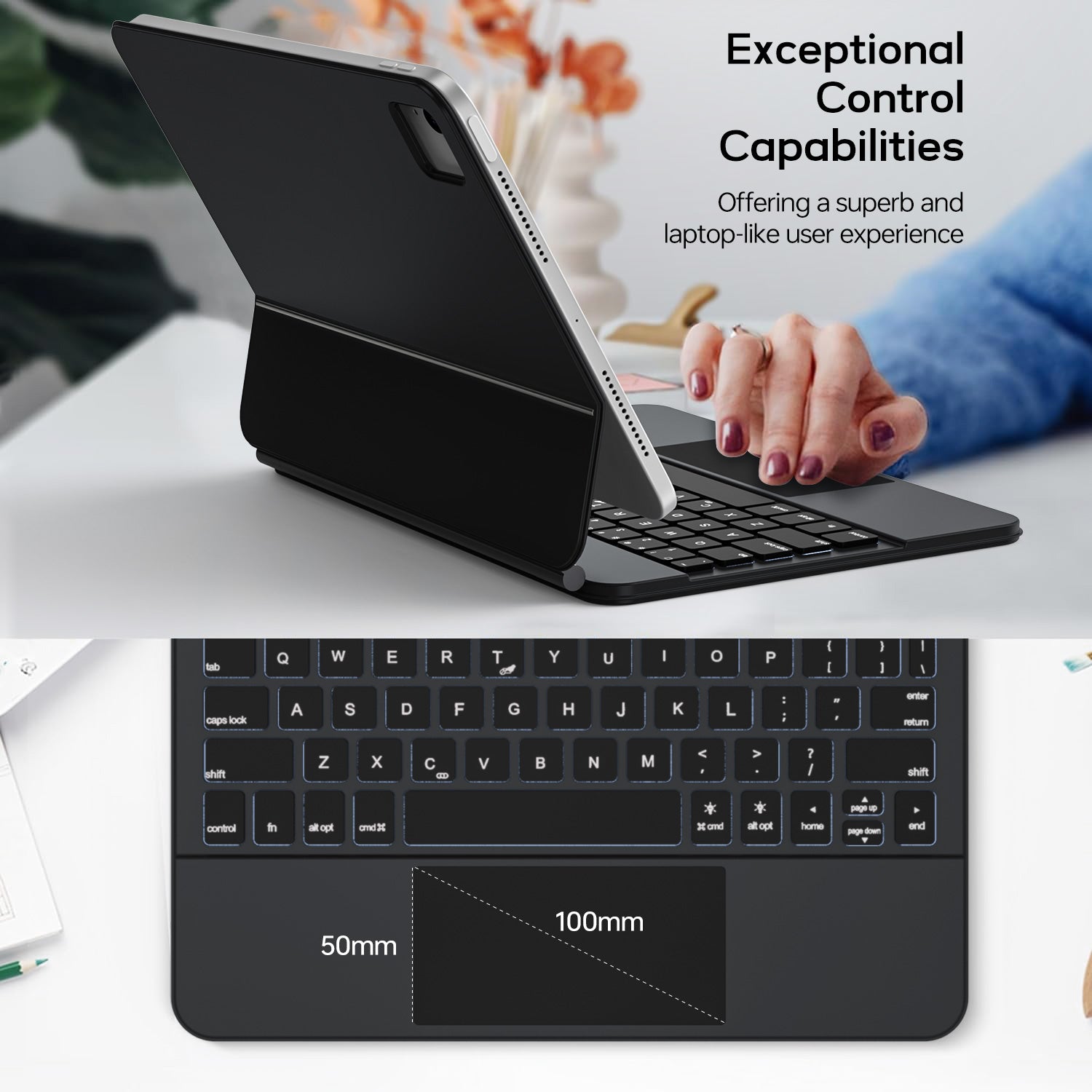 iPad Pro 13" 2024 Magnetic Keyboard Case with Trackpad