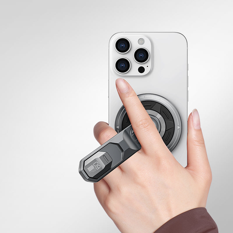 MagStand Magnetic Phone Grip with Kickstand Grey