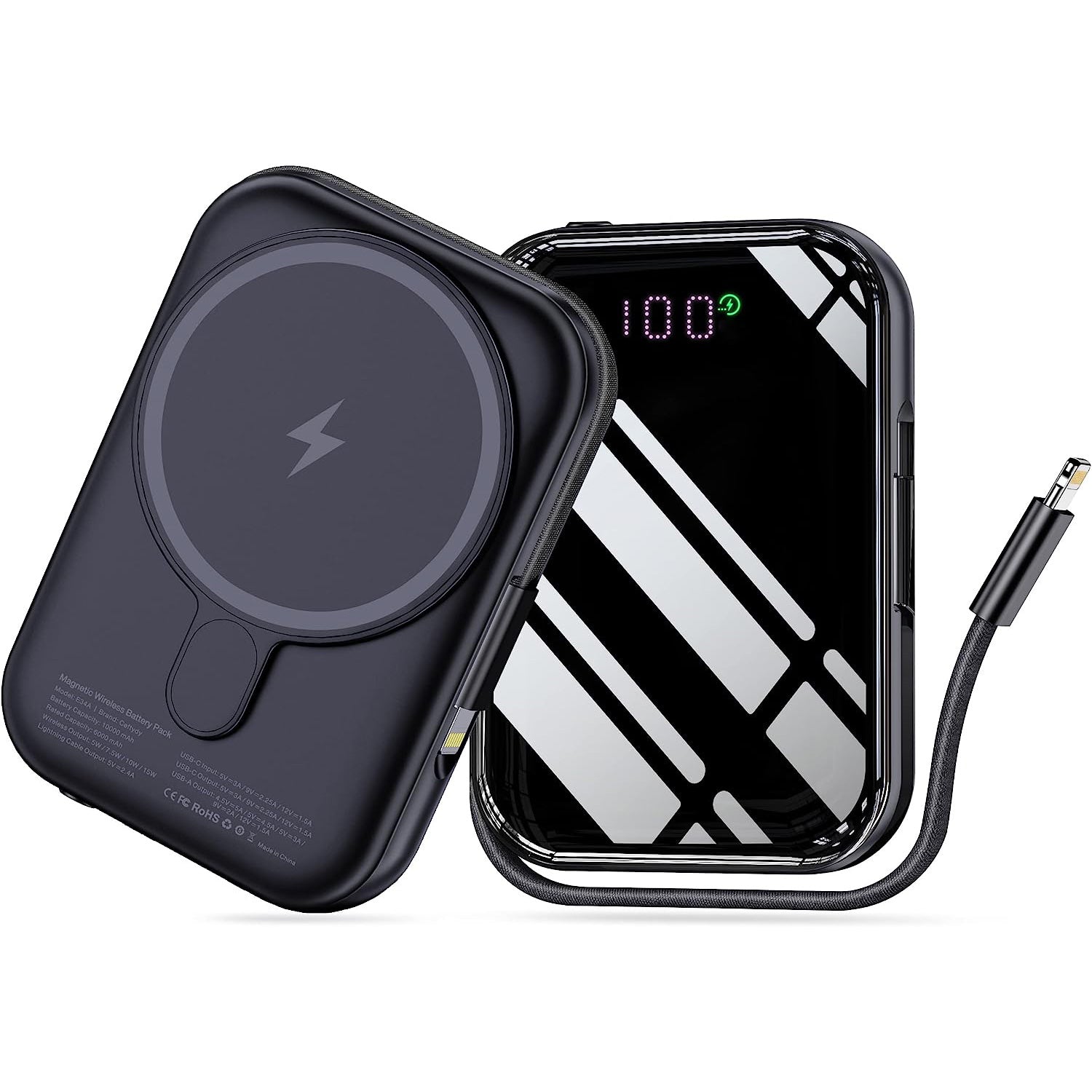 Ceftydy Magnetic Portable Power Bank for iPhone 17/16/15/14/13/12/SE4 Series