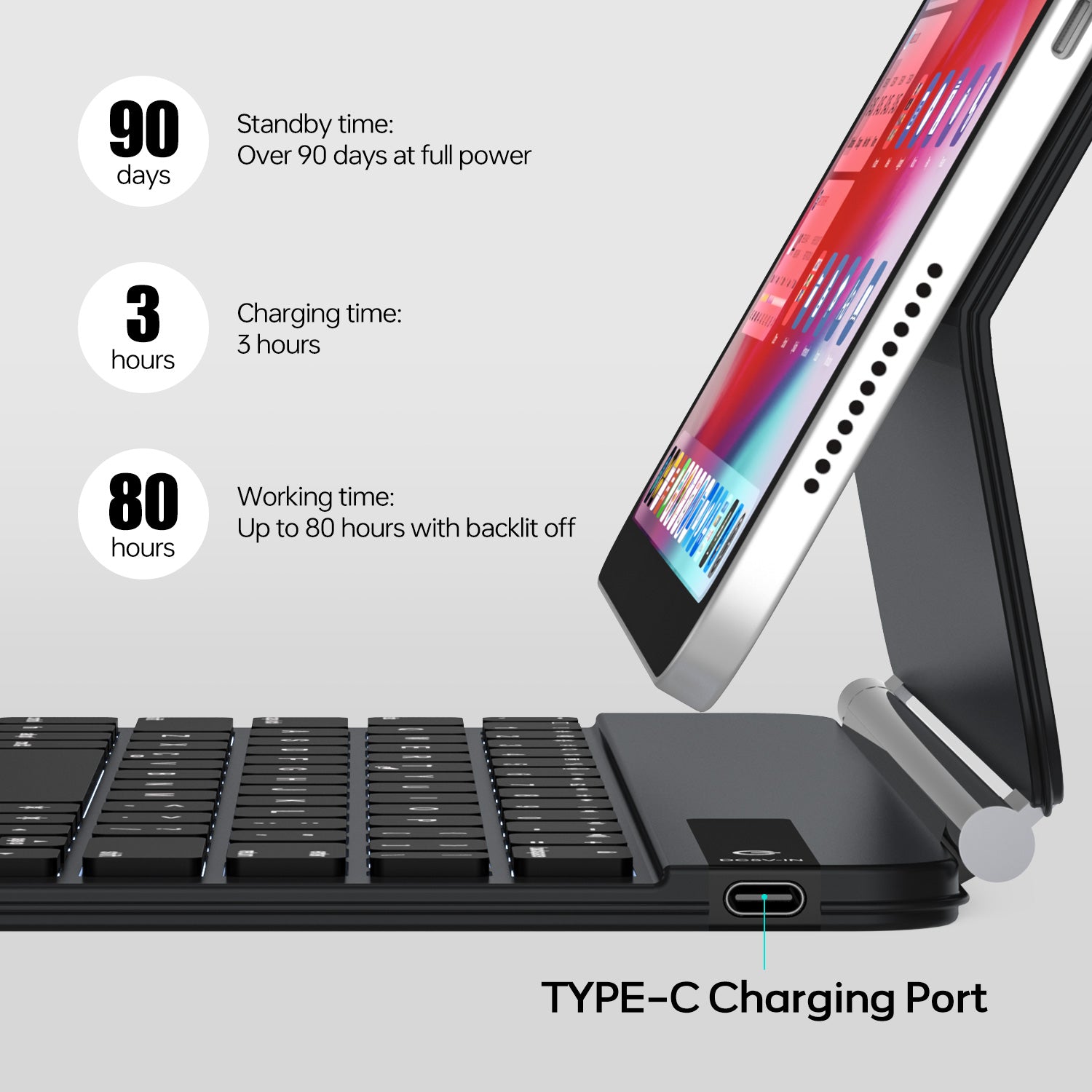 iPad Pro 13" 2024 Magnetic Keyboard Case with Trackpad