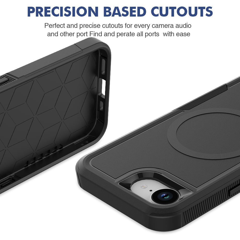 Tough On iPhone 16e Case with MagSafe Armor Black