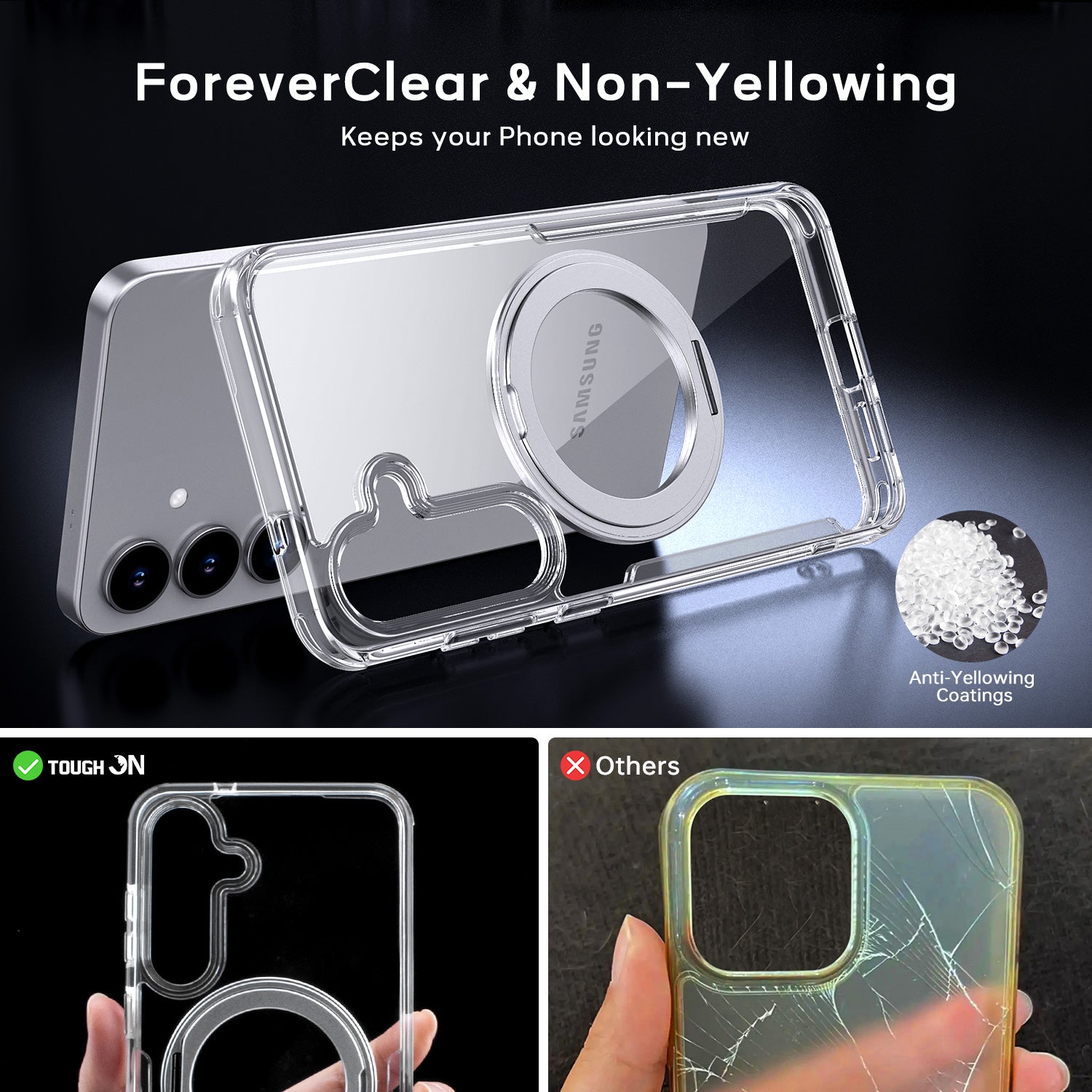 Tough On Samsung Galaxy S25 Plus Case 360° Rotate Stand With MagSafe