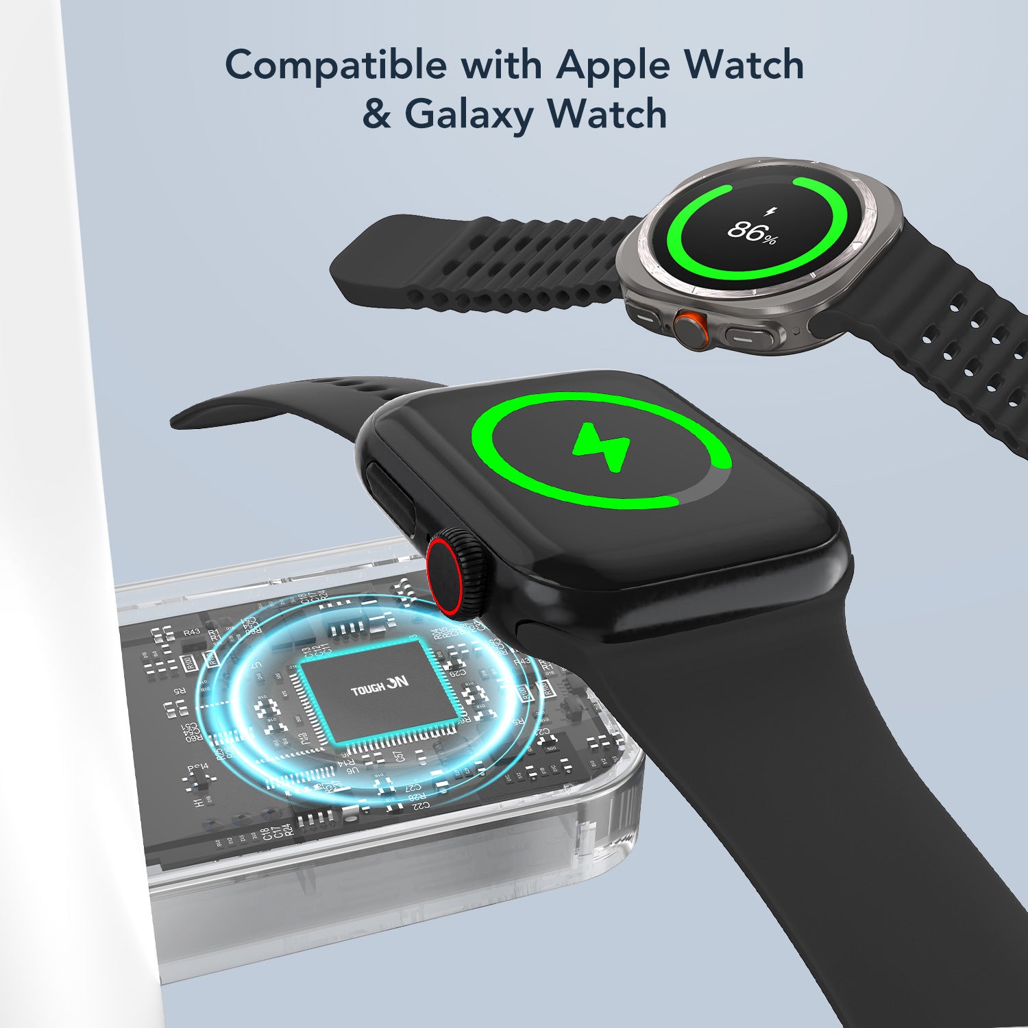 Tough On MagMax Qi2 3-in-1 Wireless Charger with Smart Infrared Sensor Rotation