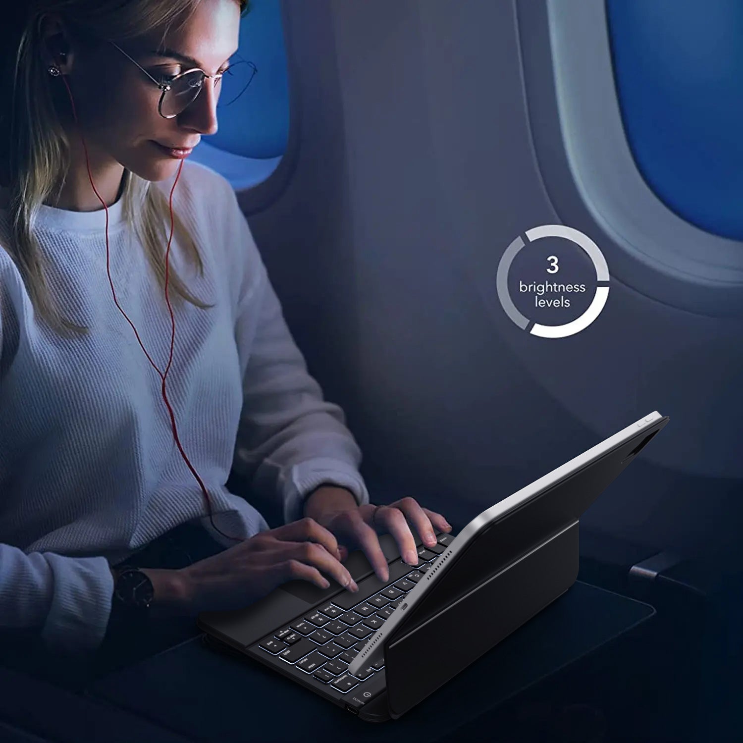 iPad Pro 13" 2024 Magnetic Keyboard Case with Trackpad