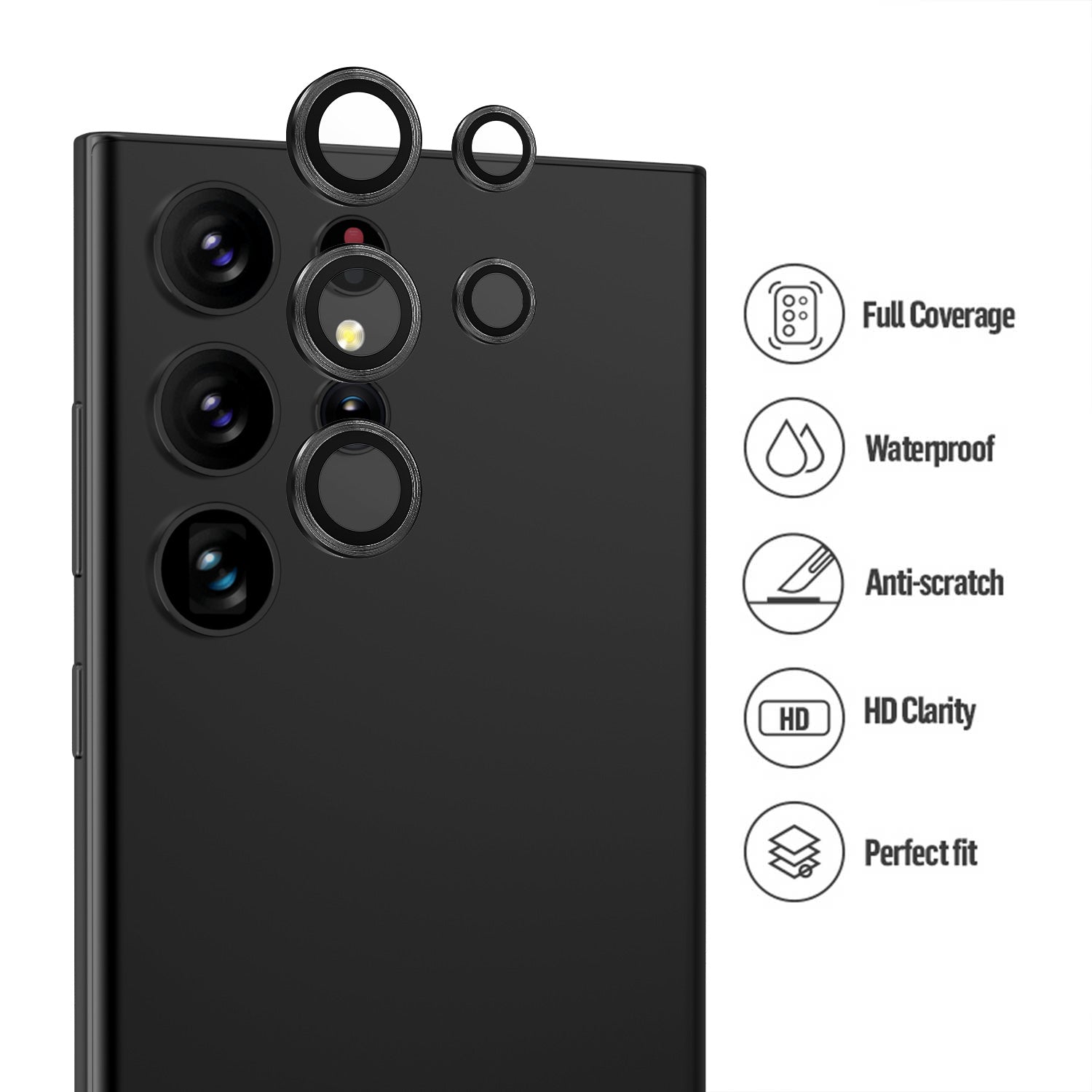 Tough On Samsung Galaxy S23 / S23 Plus Rear Camera Lens Protector