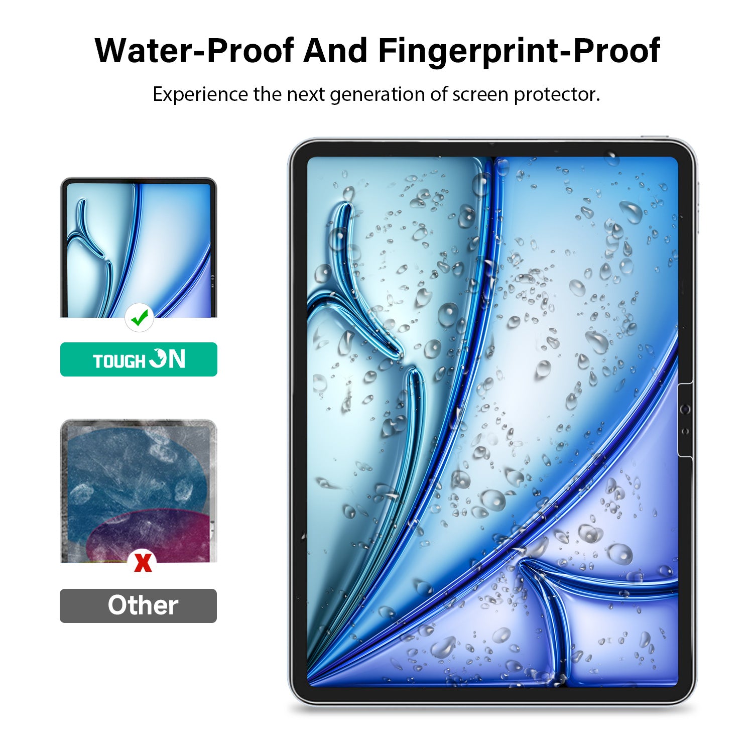 Tough On iPad A16 / iPad Air 11" 2024 / 2025 Screen Protector Full Cover Tempered Glass