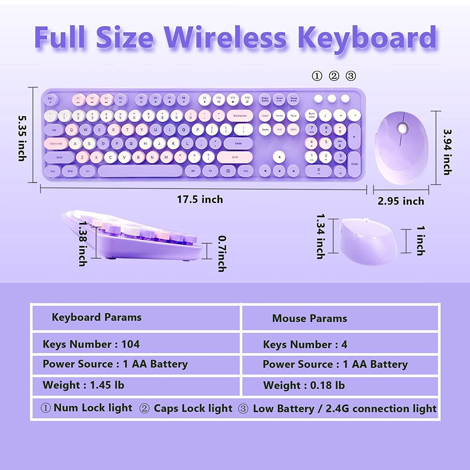 Mofii Wireless Keyboard and Mouse Combo
