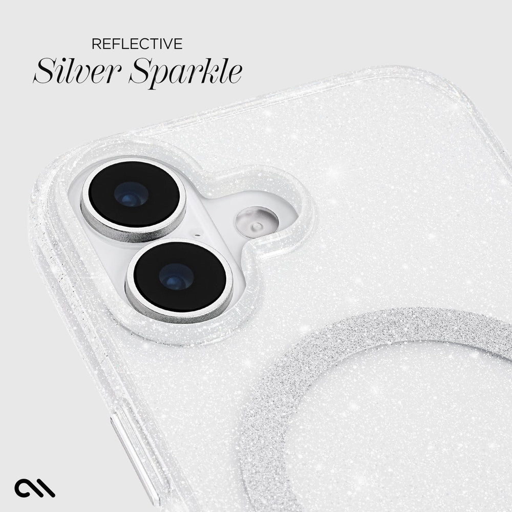 Case-Mate Sheer Twinkle Silver MagSafe Case for iPhone 17 Series