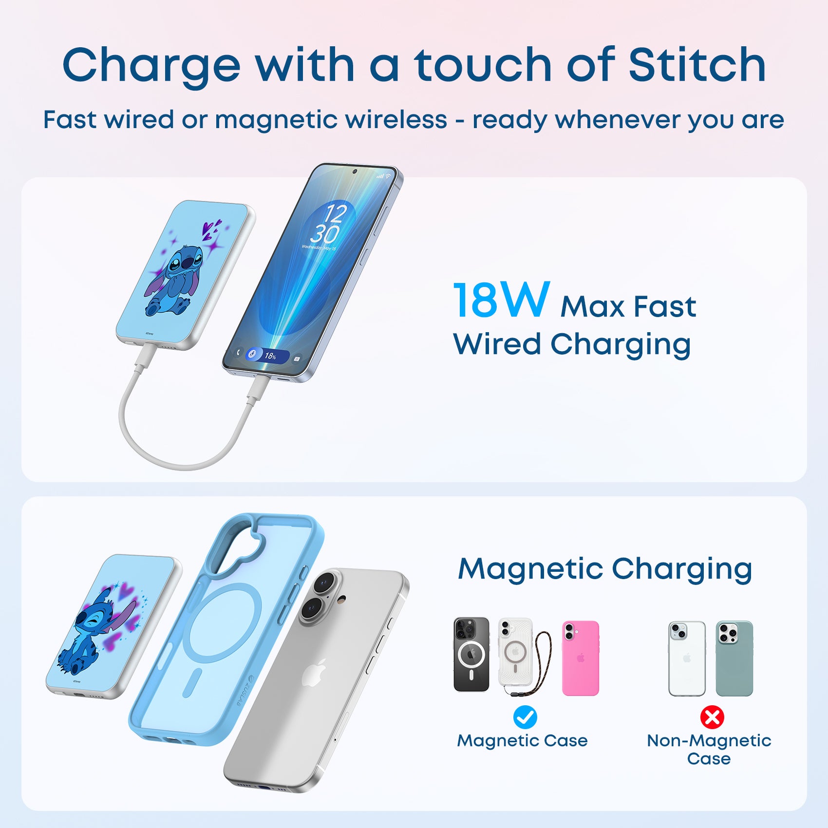 Disney Magnetic Power Bank 5000mAh 15W Fast Charging