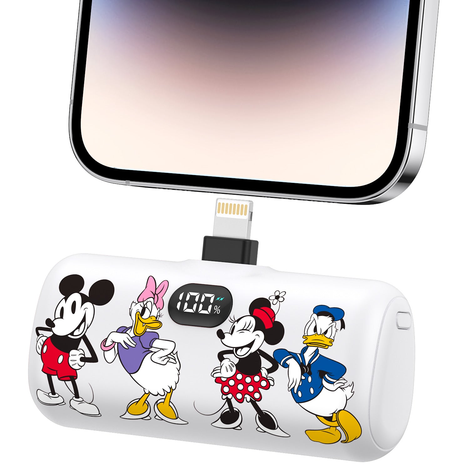Disney Mickey and Friends Compact Power Bank with Lightning Connector